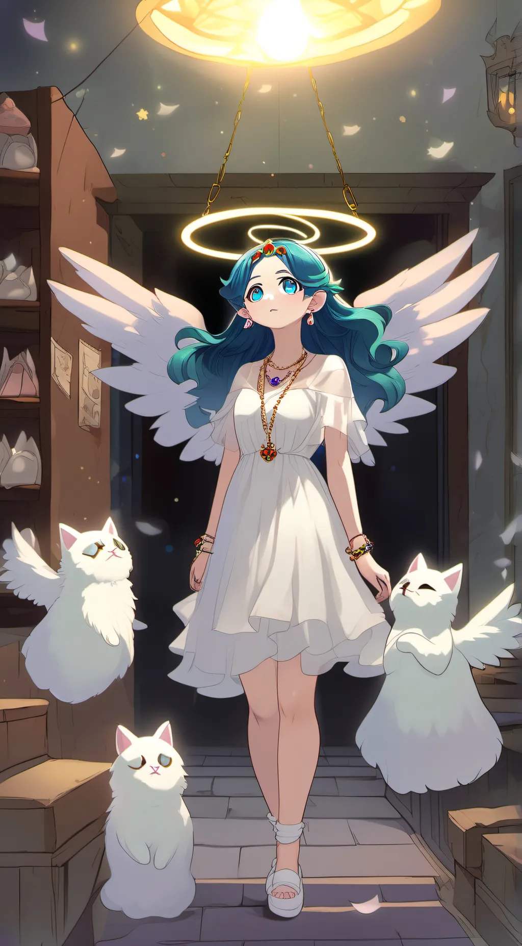 ai character: Holy angel background