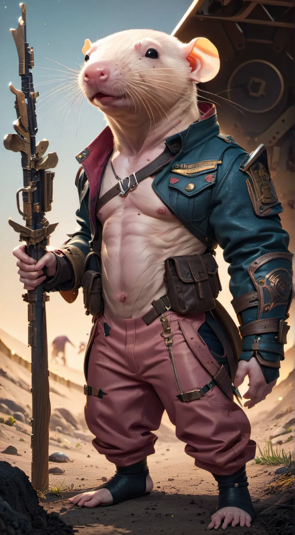 ai character: Rat mole background