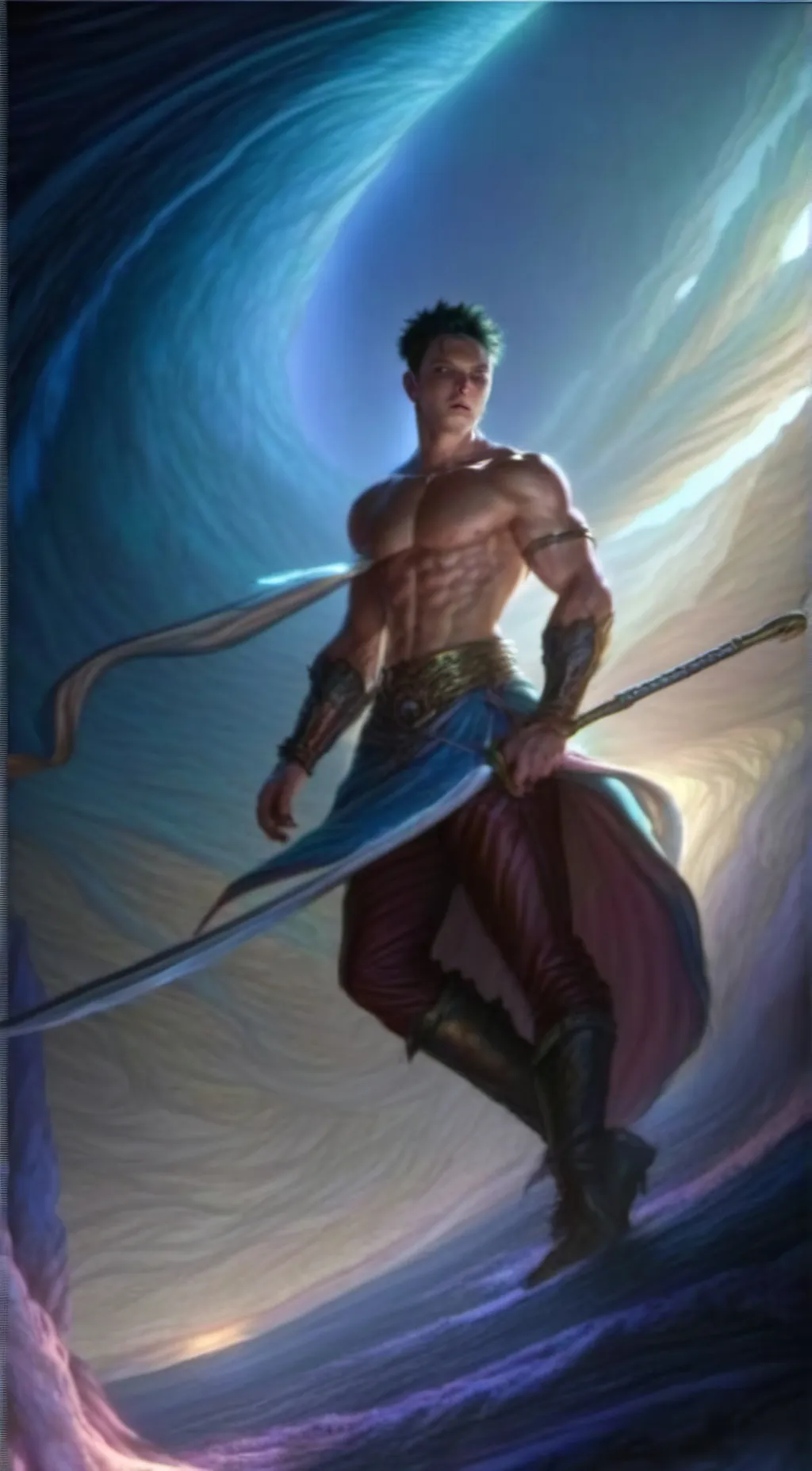 ai character: Zoro background