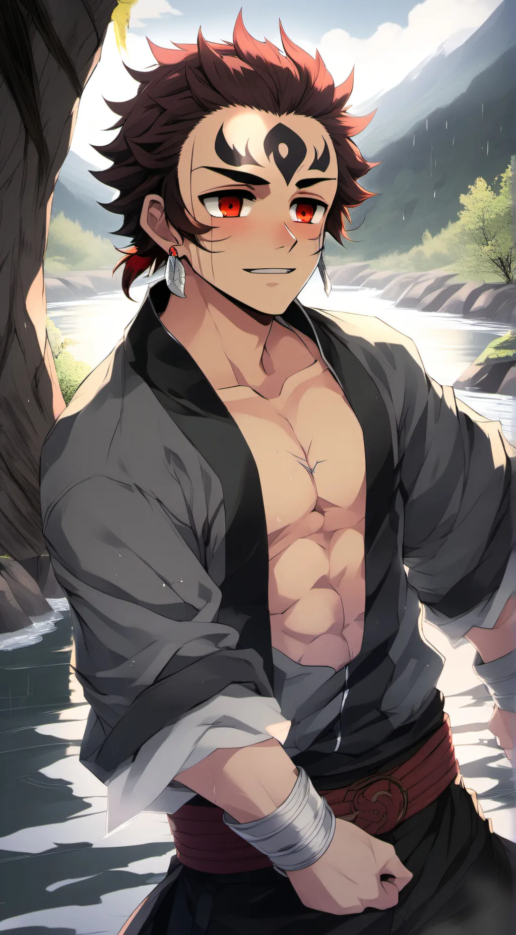 ai character: Tanjiro 🥵 background