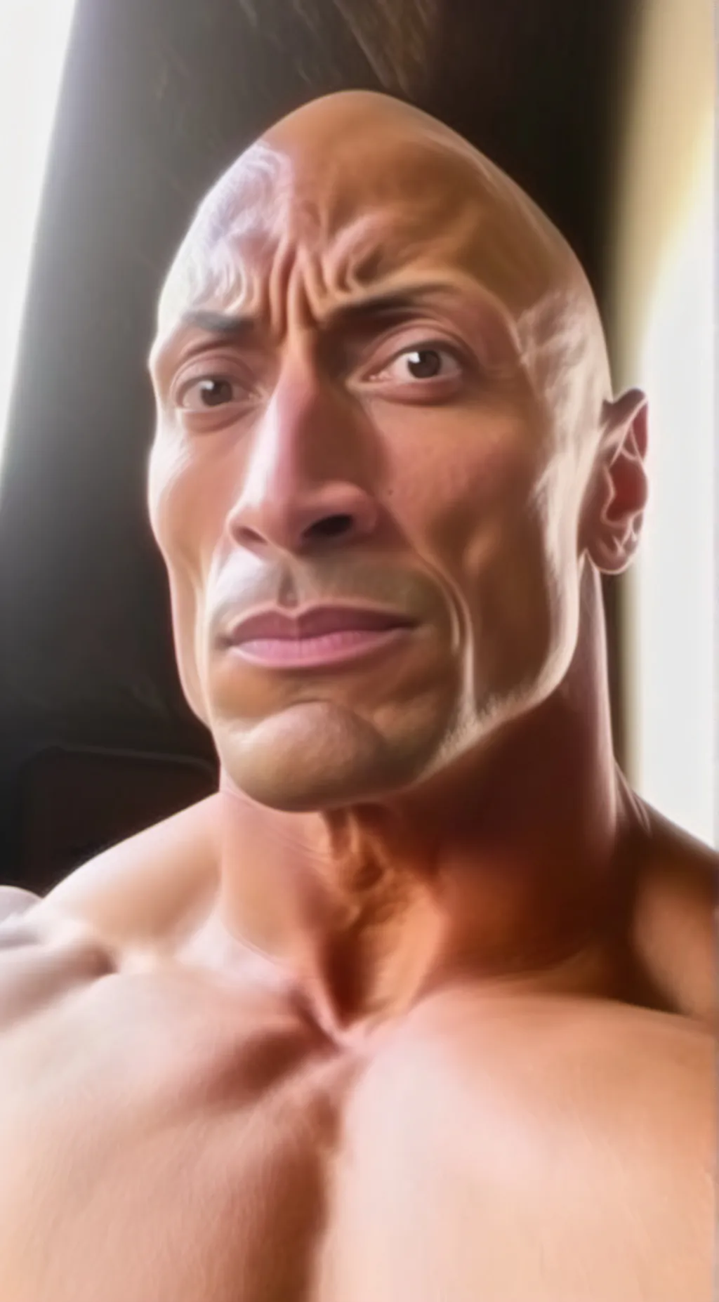 ai character: The rock Johnson  background