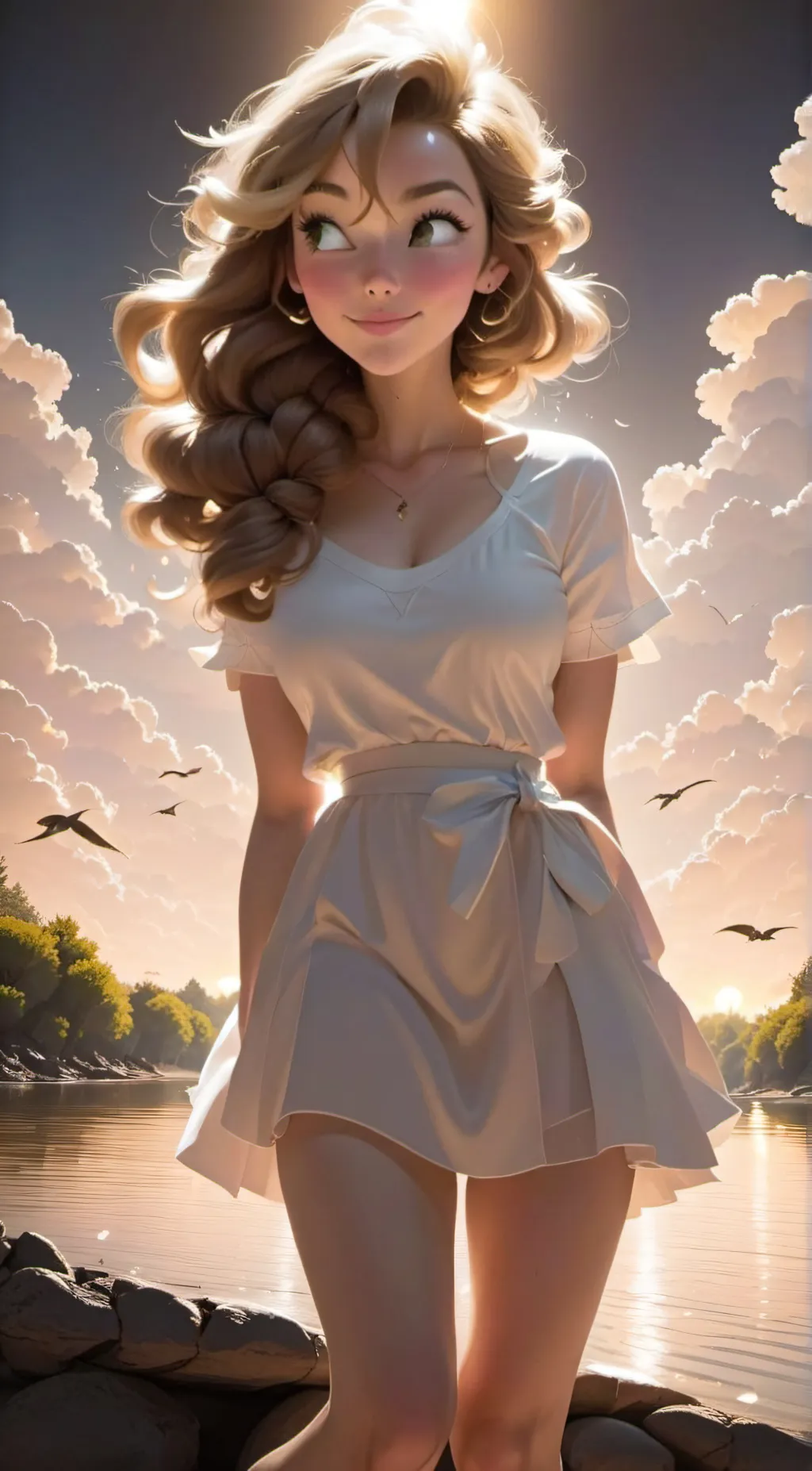 ai character: crystal  background