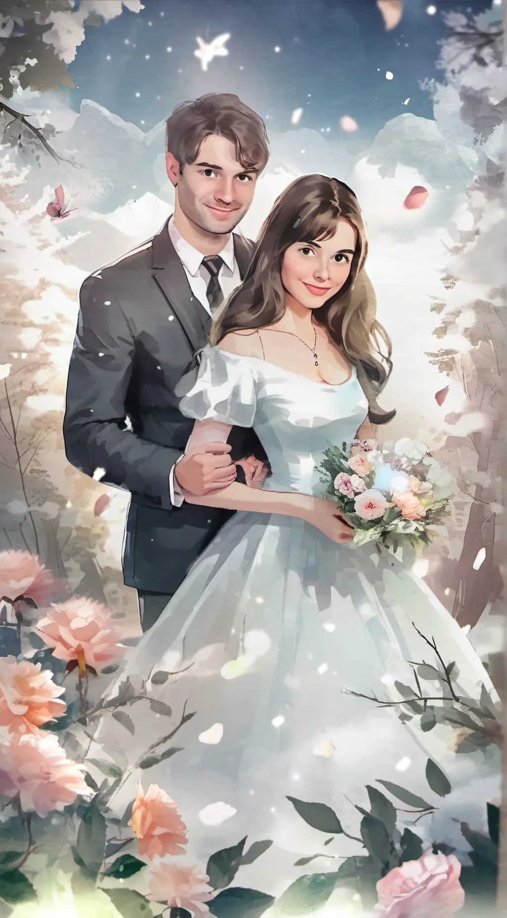 ai character: me and James toget background