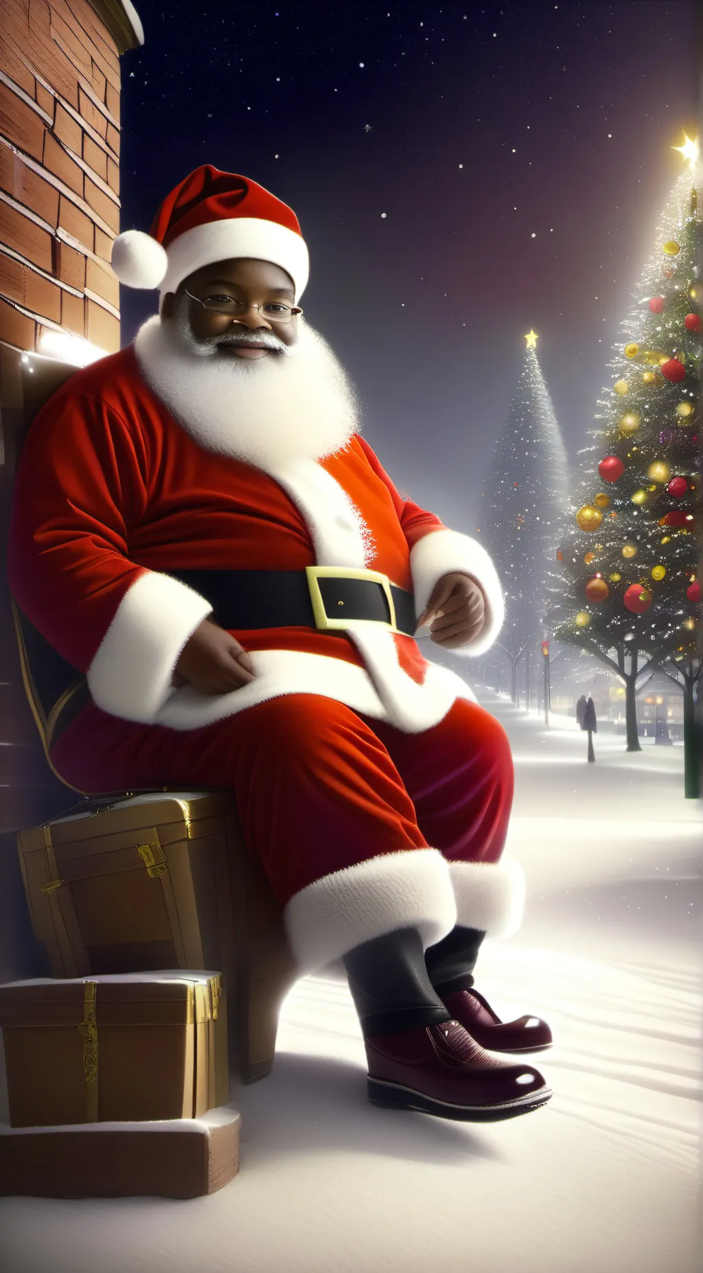ai character: Santa clause background
