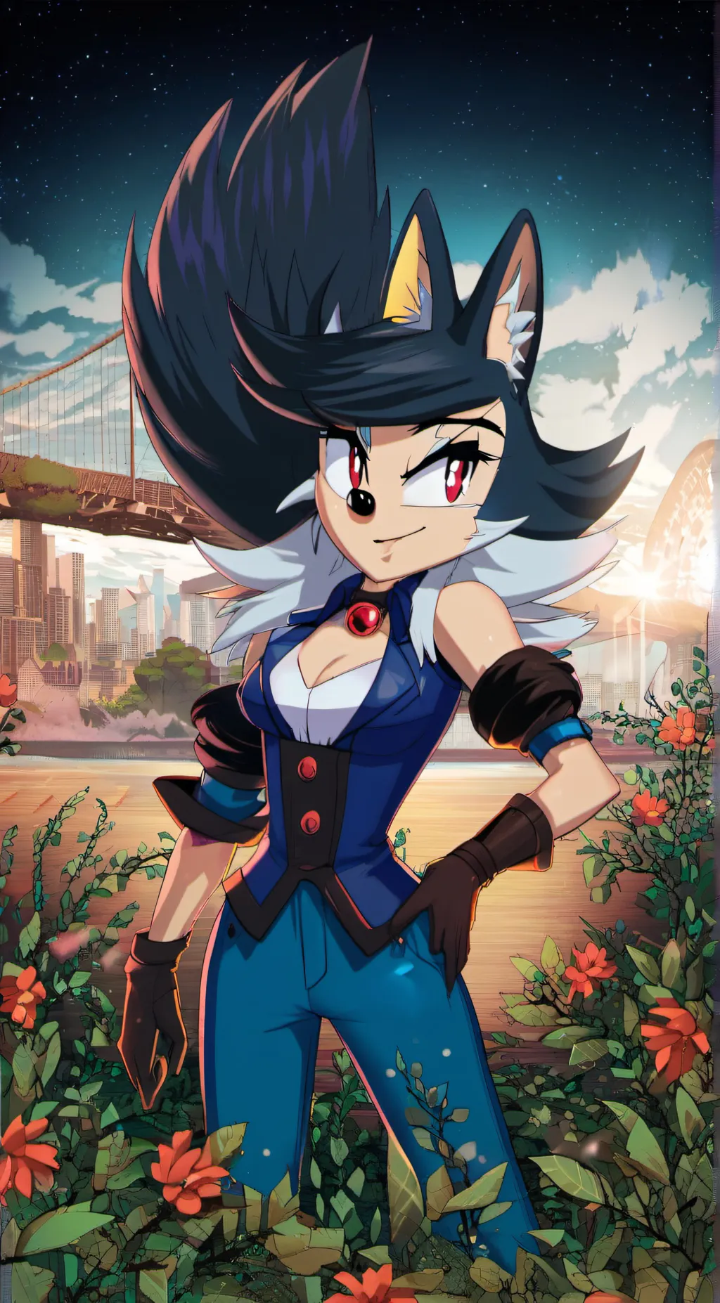 ai character: lsabella the wolf  background