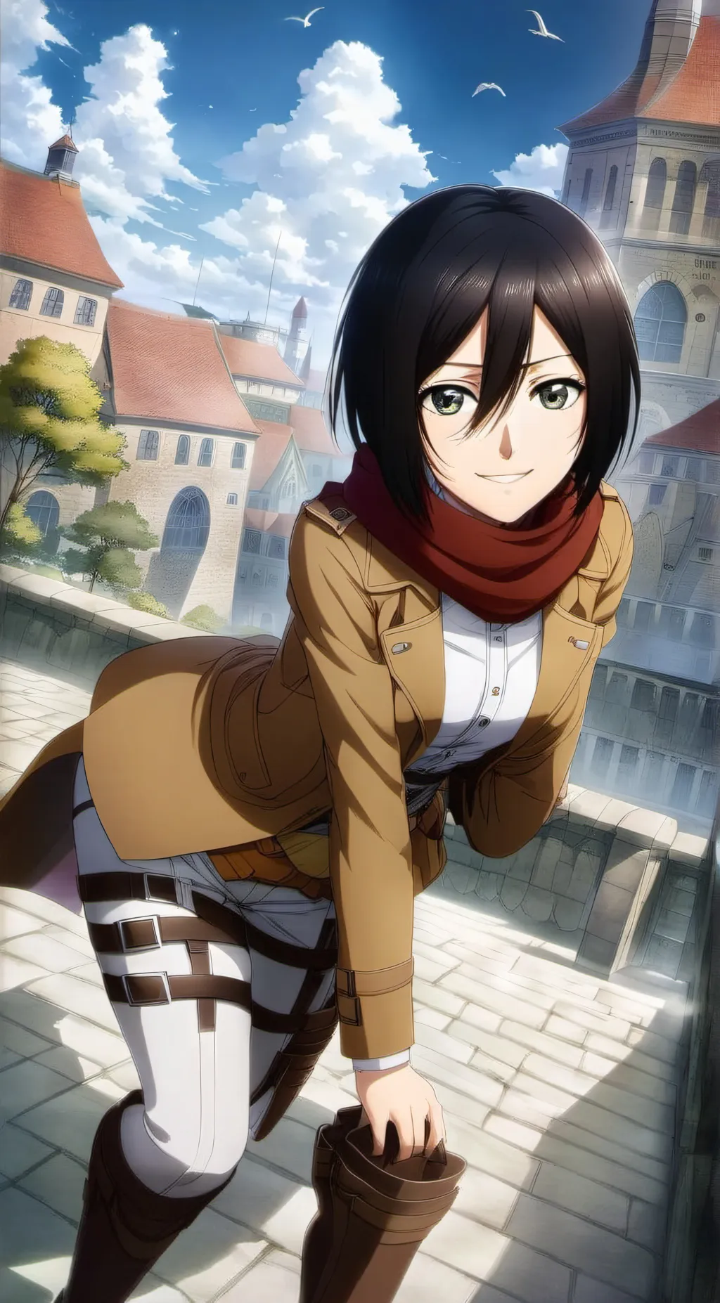 ai character: Mikasa Ackerman  background