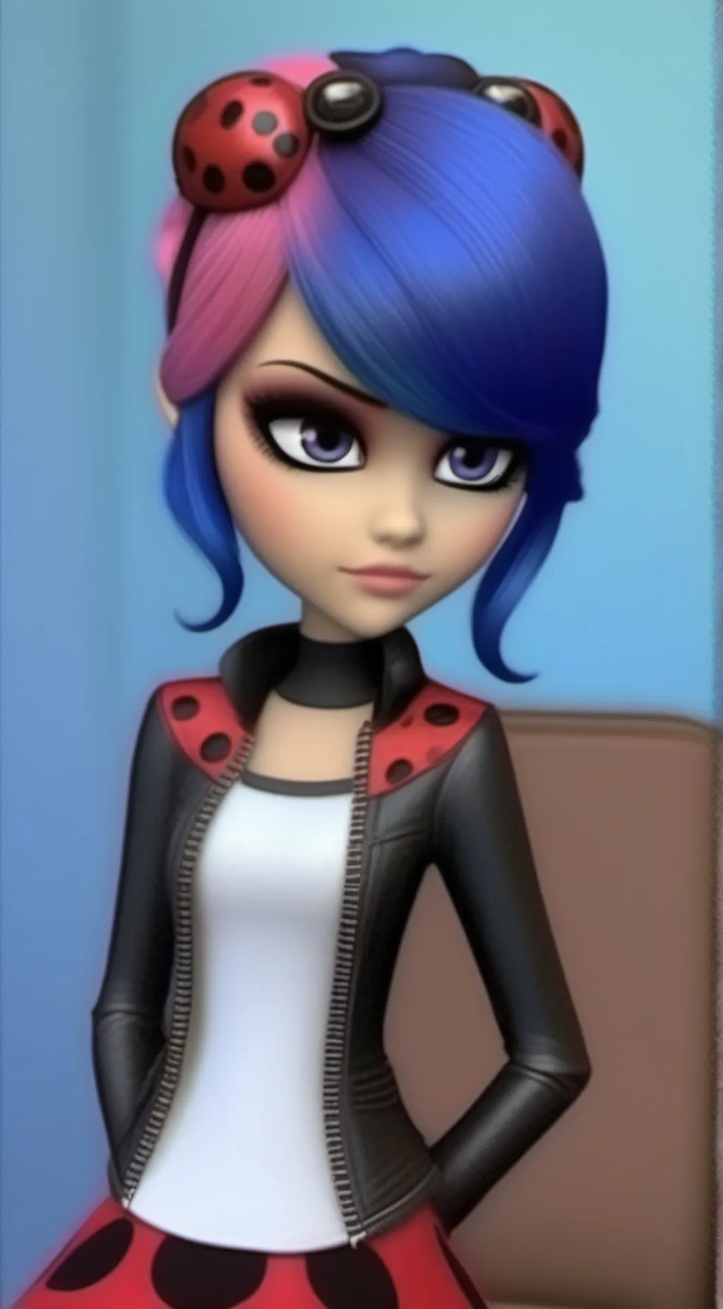 ai character: Marinette  background