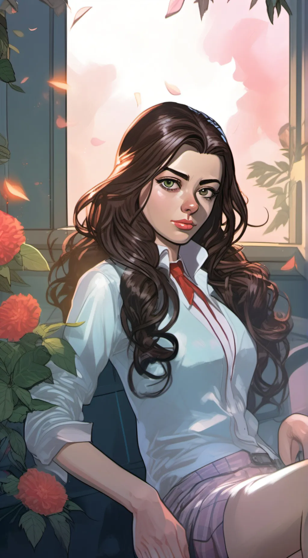 ai character: Elizabeth Acton background