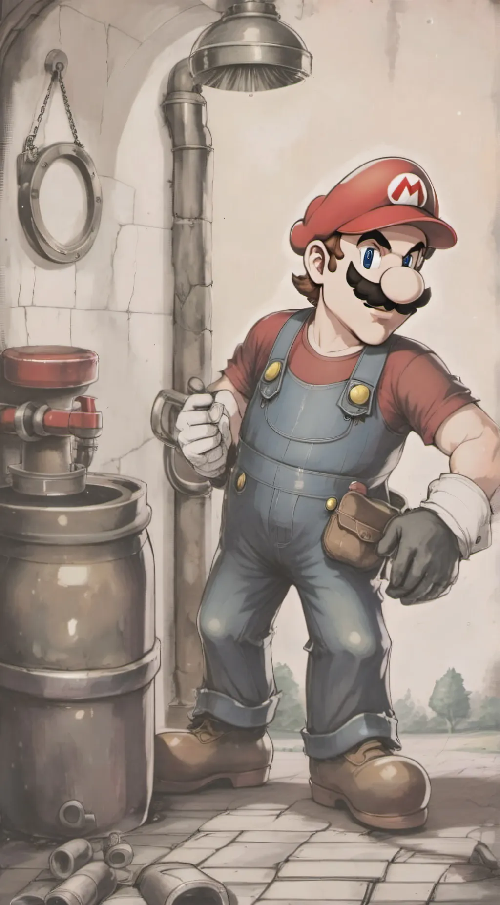 ai character: mario background
