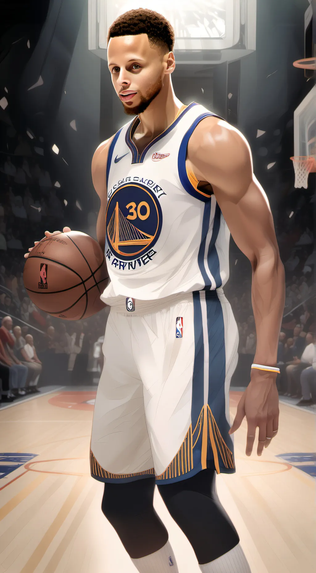 ai character: steph curry background