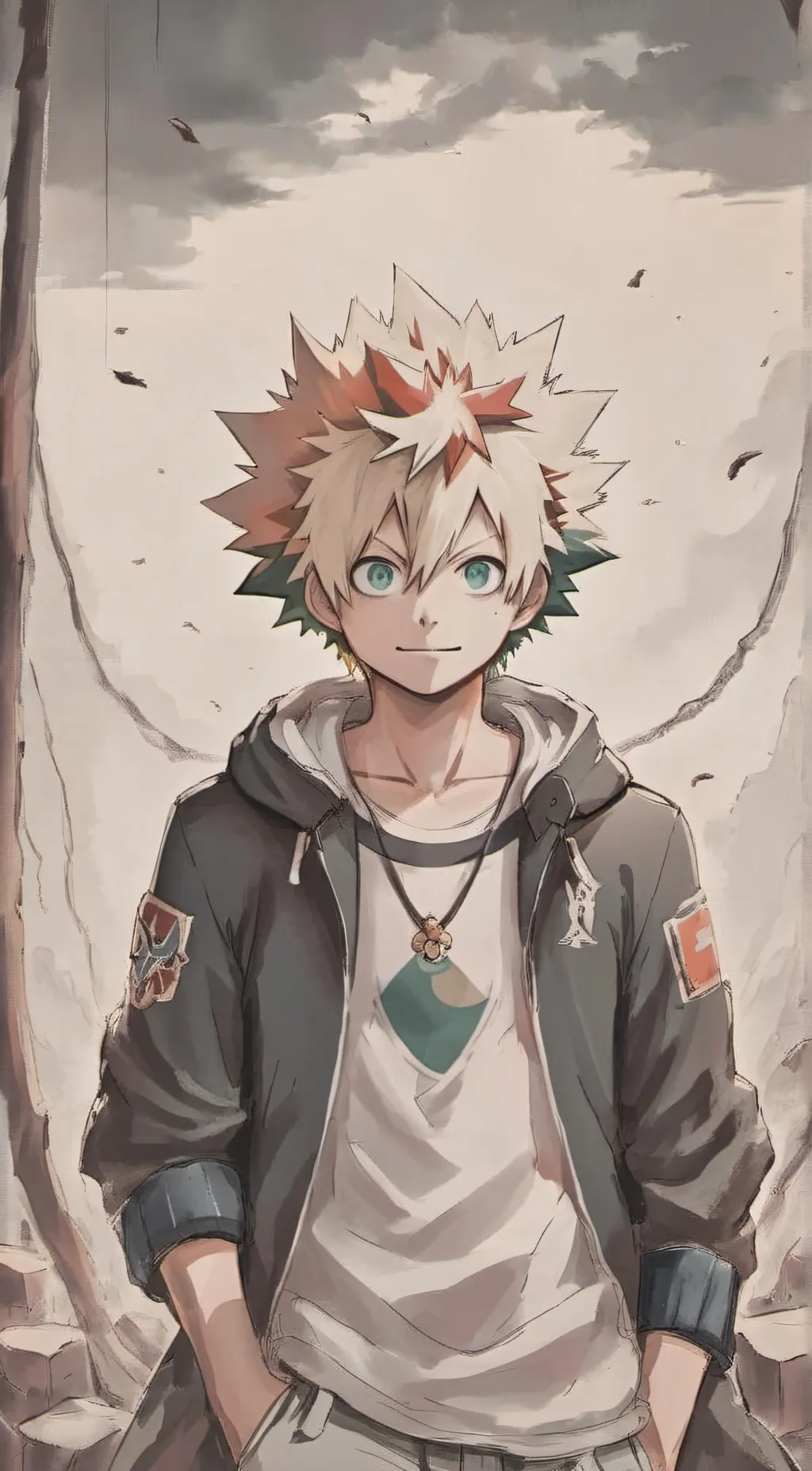 ai character: KATSUKI BAKUGO background