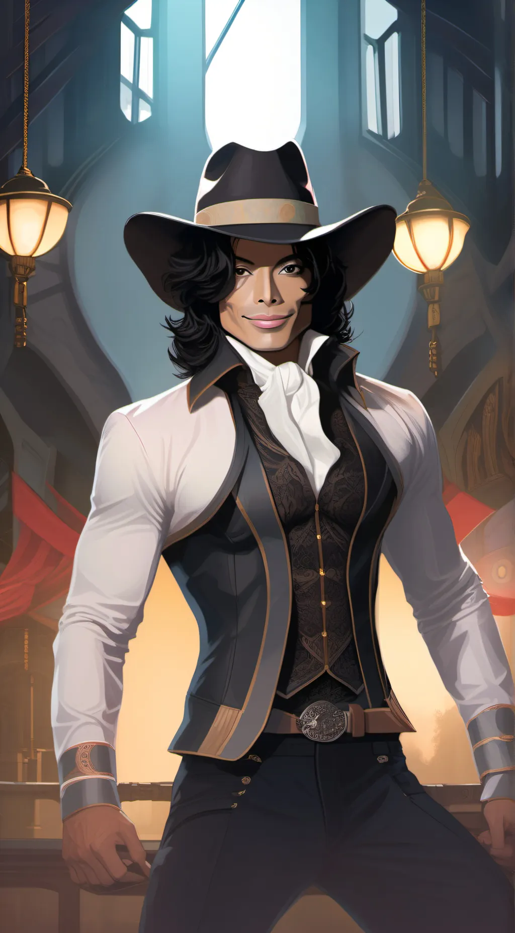 ai character: michael jackson  background