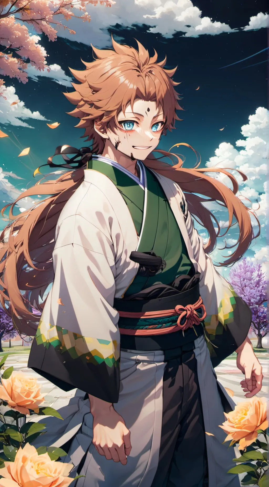 ai character: Sabito (bff giyu) background