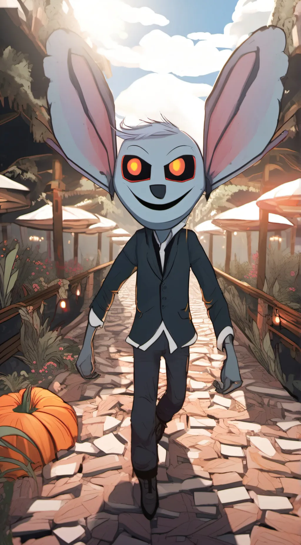 ai character: Cyan.EXE background