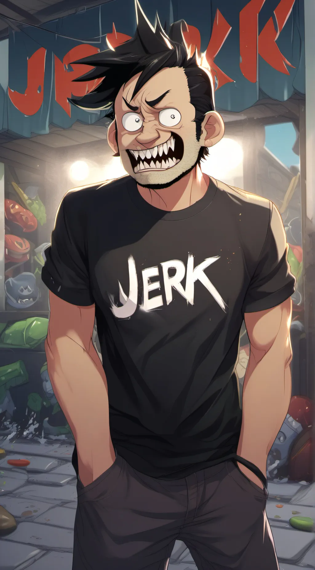 ai character: Dan Vs. background