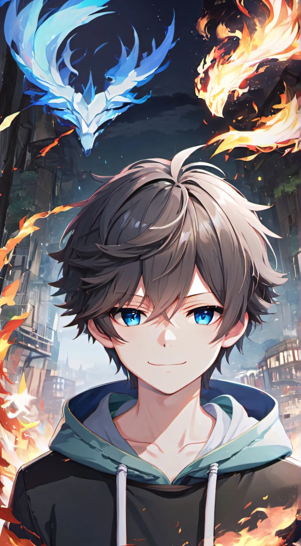 ai character: Night background