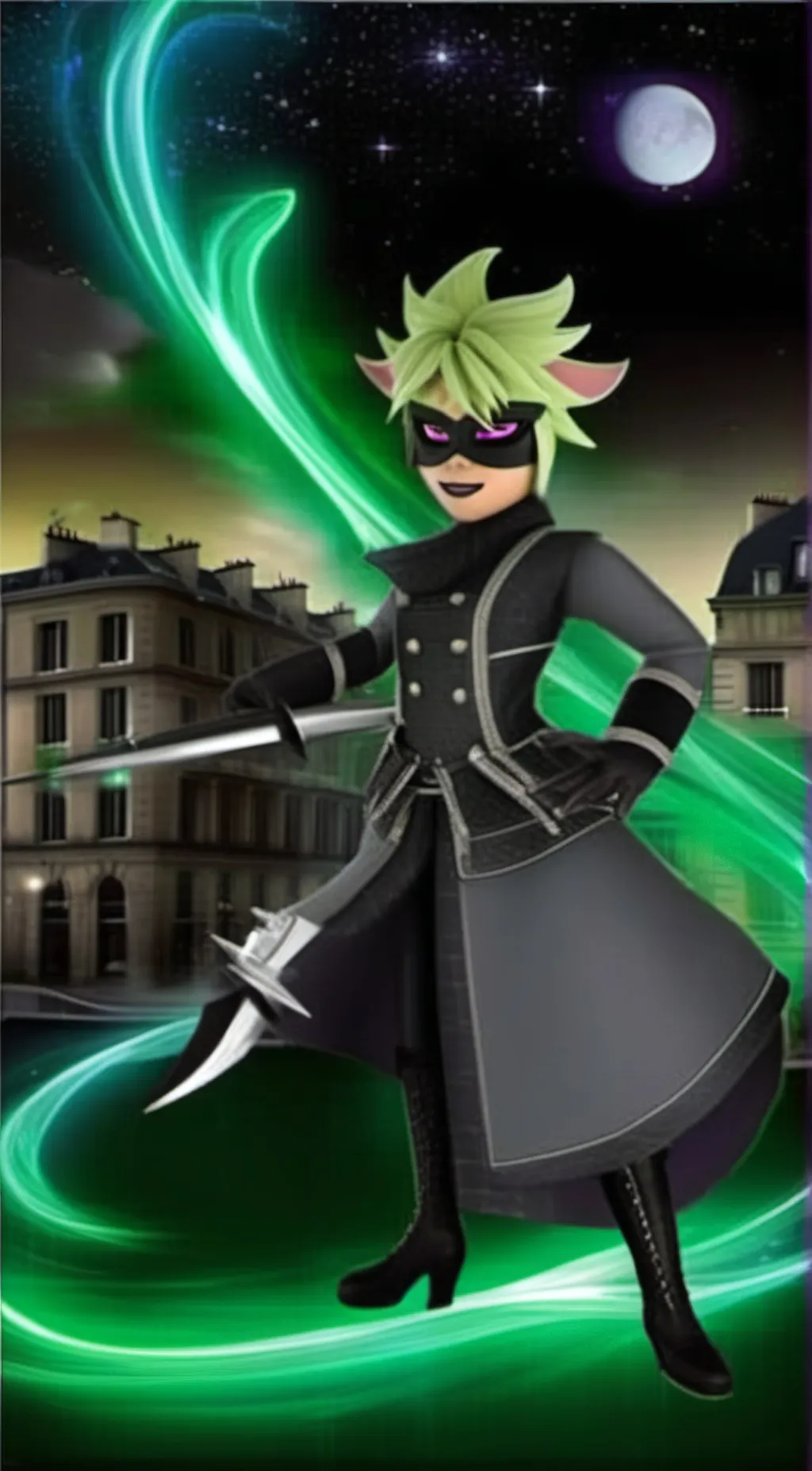 ai character: Clawnoir 🙂 background