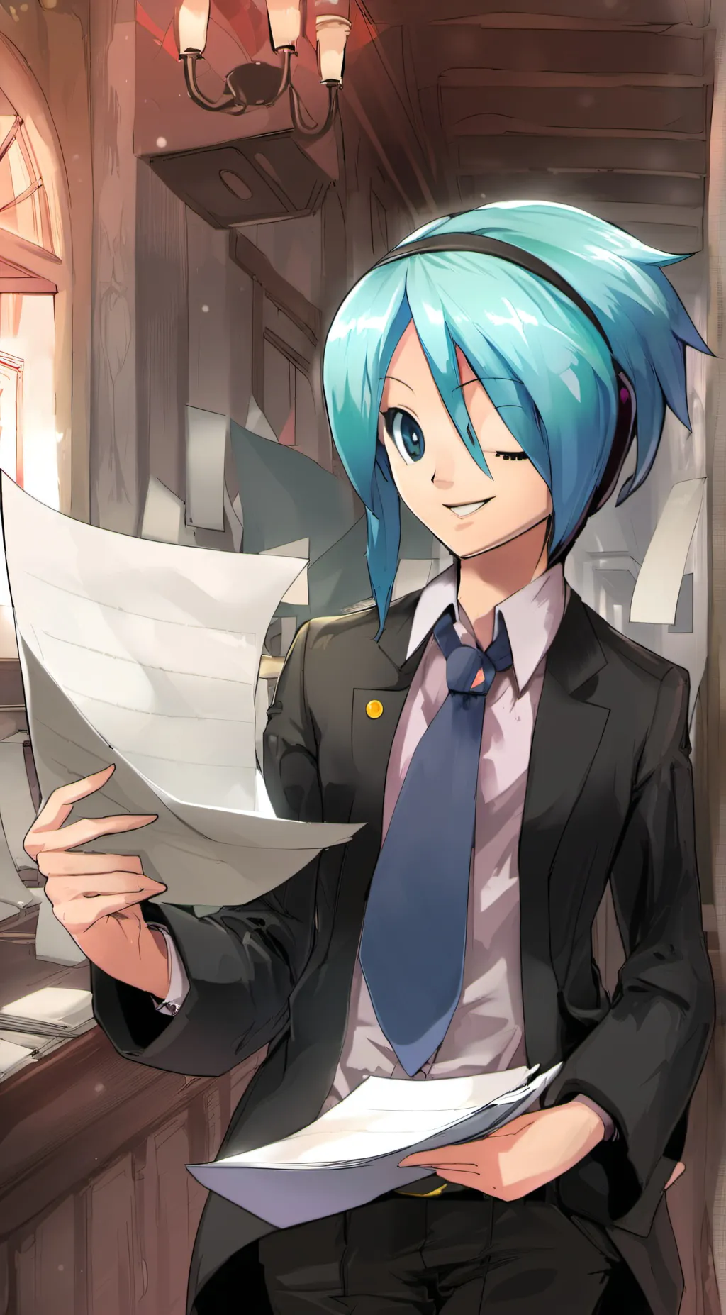 ai character: The landlady  background