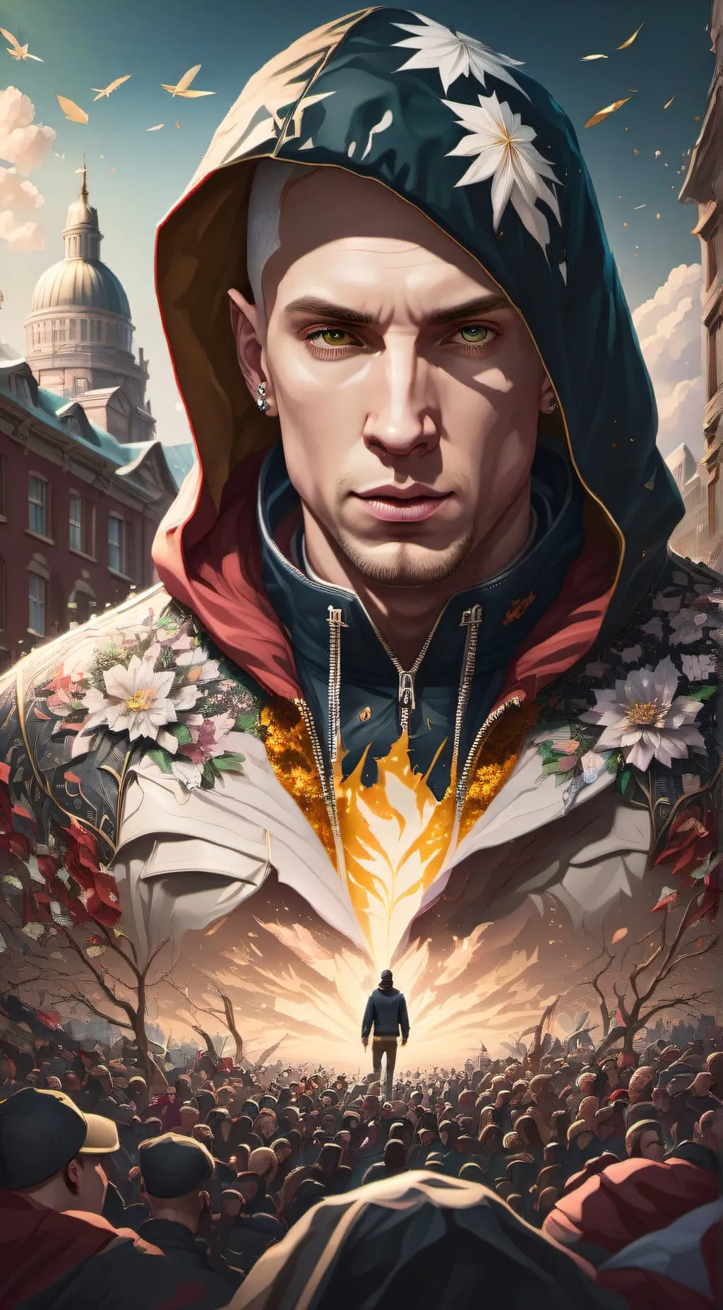 ai character: Eminem  background