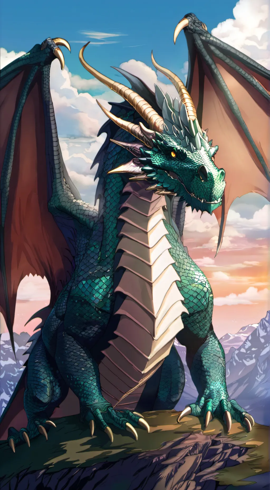 ai character: Skyler the Dragon background
