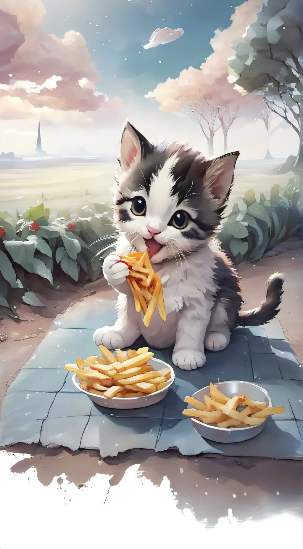 ai character: fries background
