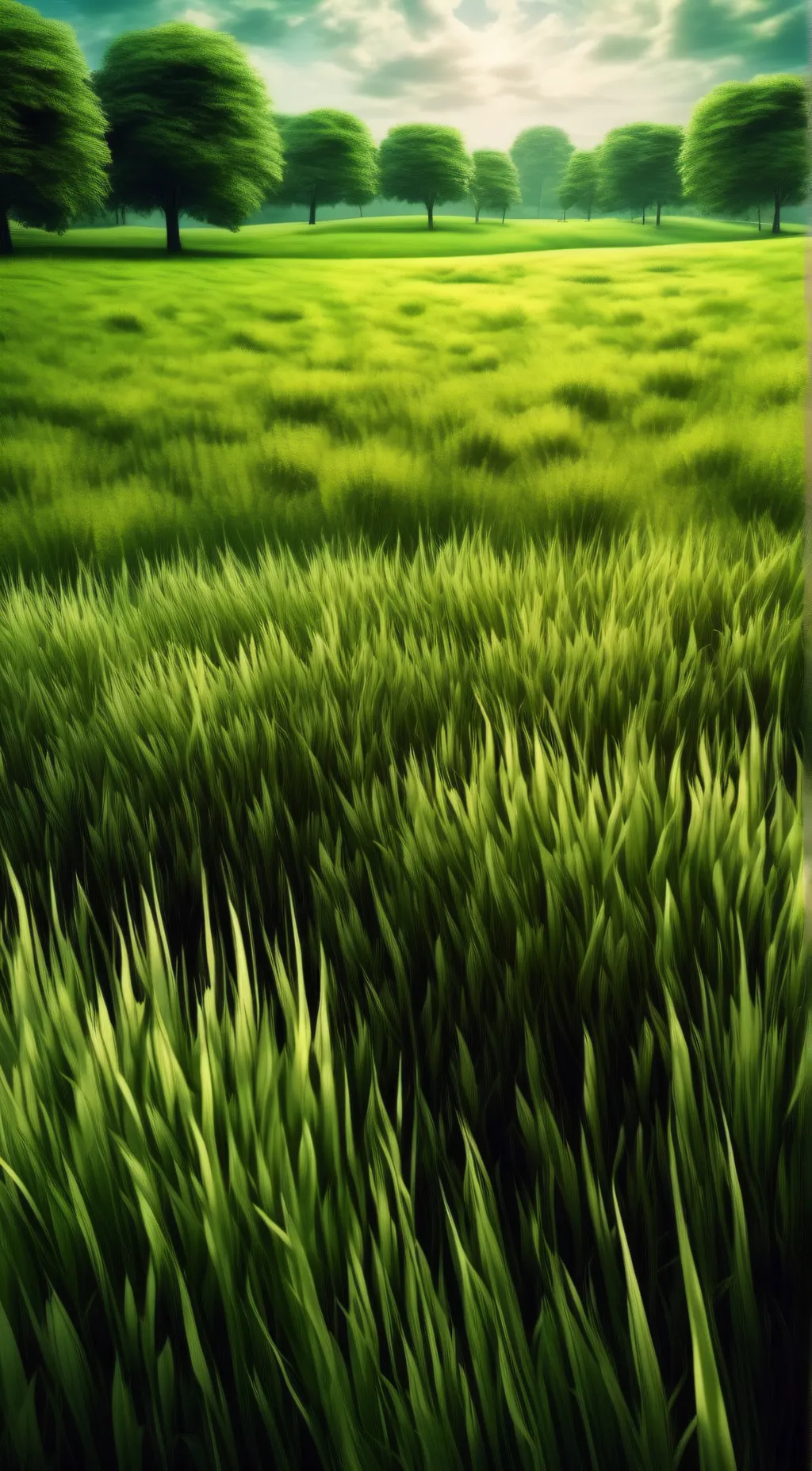 ai character: grass background