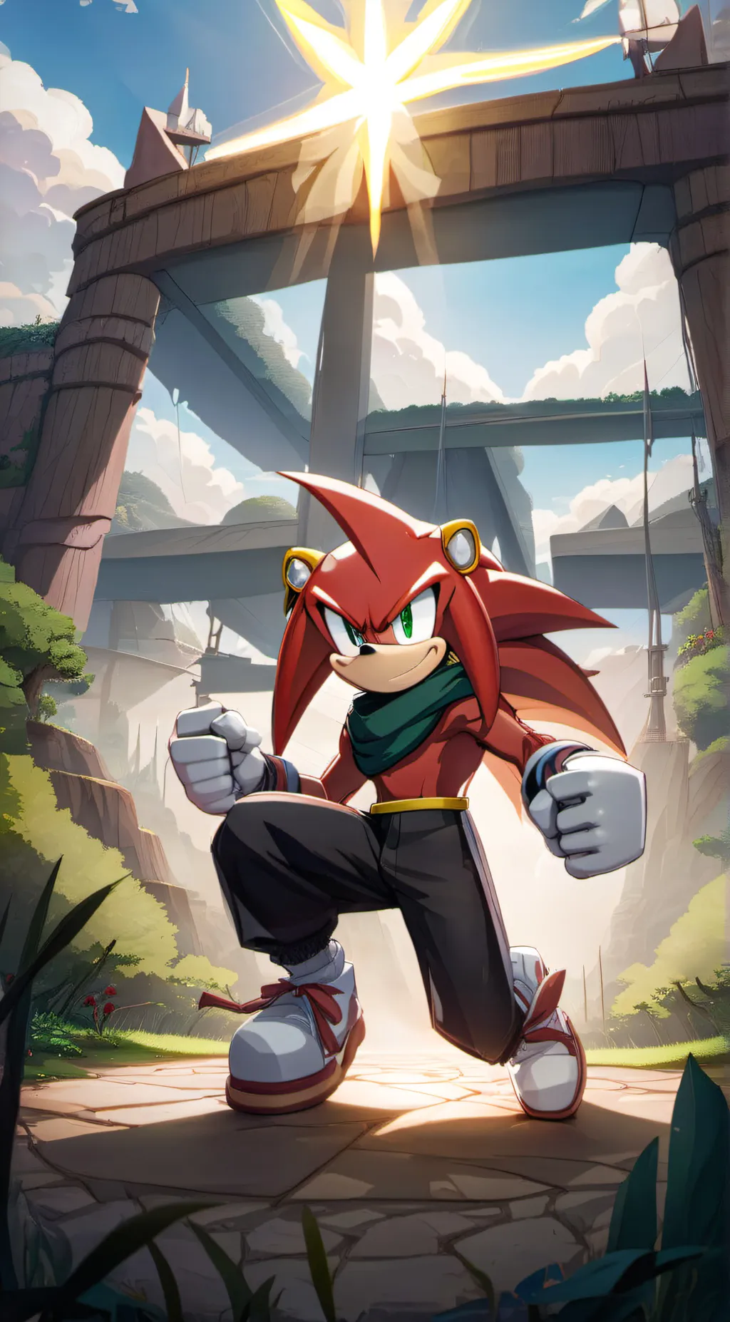ai character: knuckles background