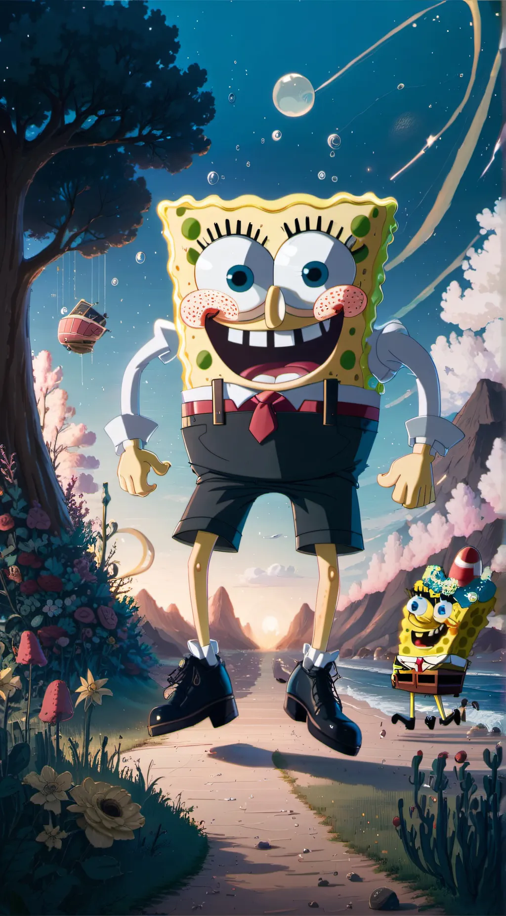 ai character: SpongeBob background