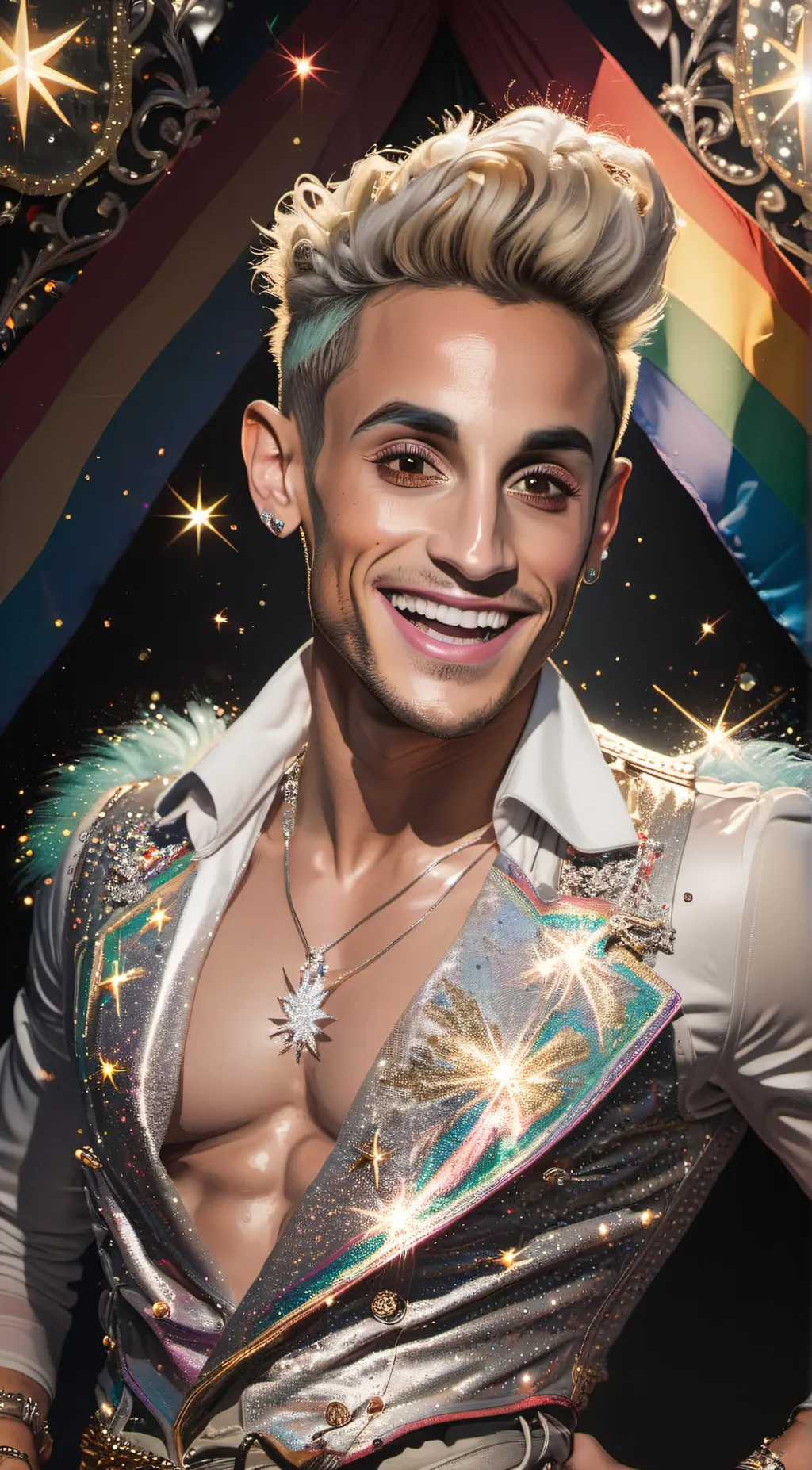 ai character: Frankie Grande background