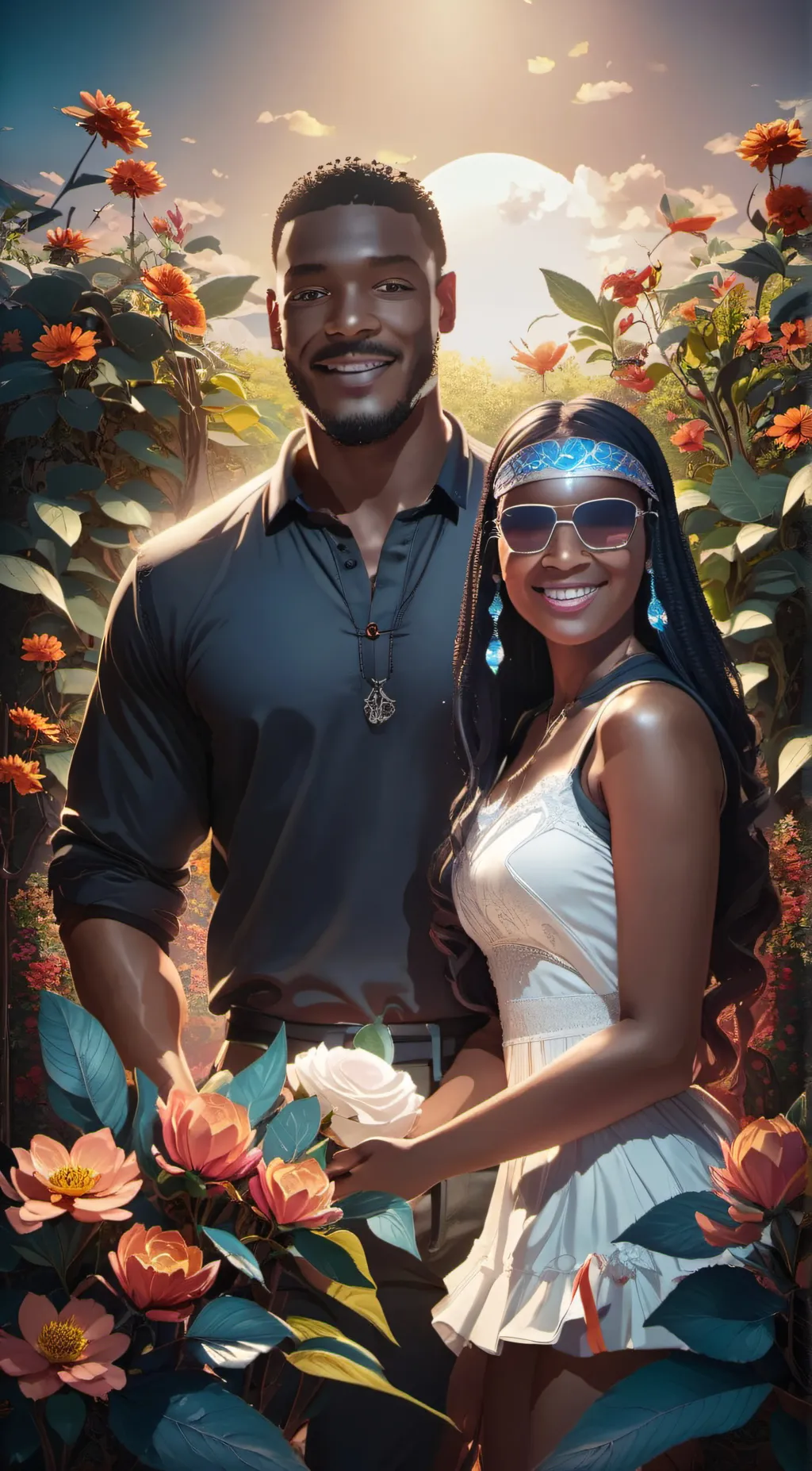 ai character: Tra and Mia  background