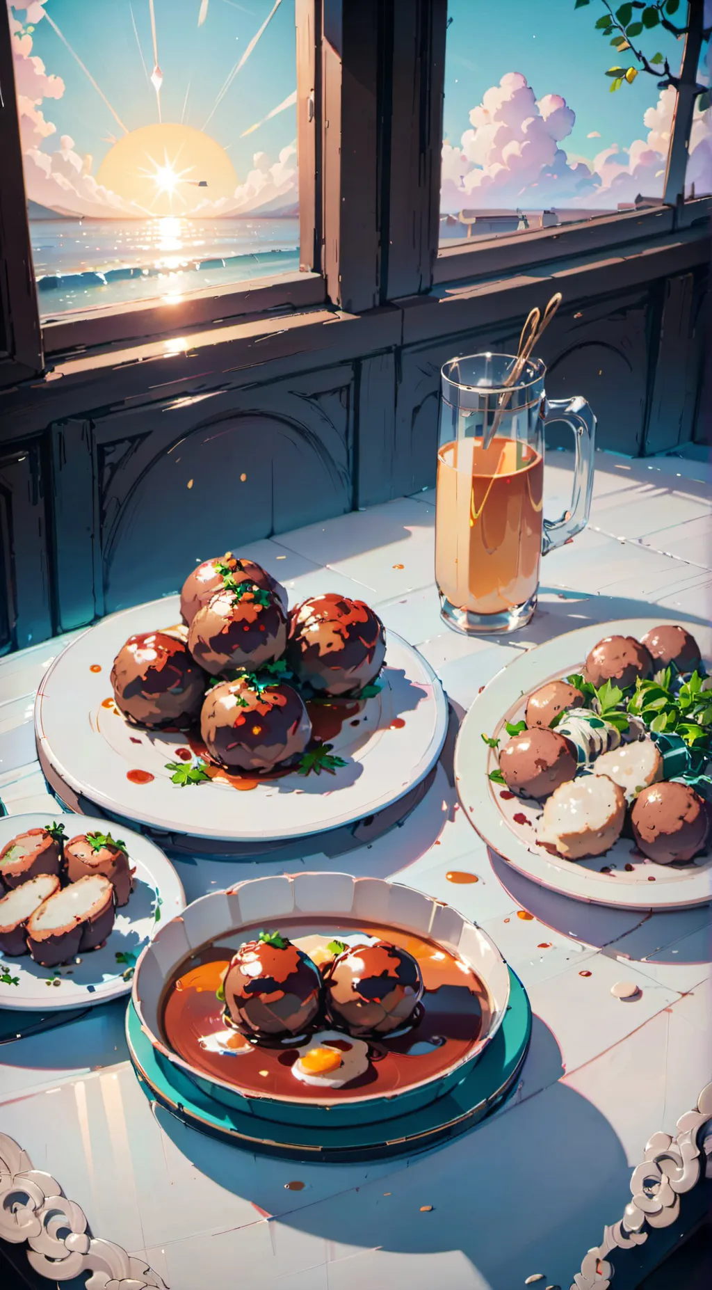 ai character: Dinner background