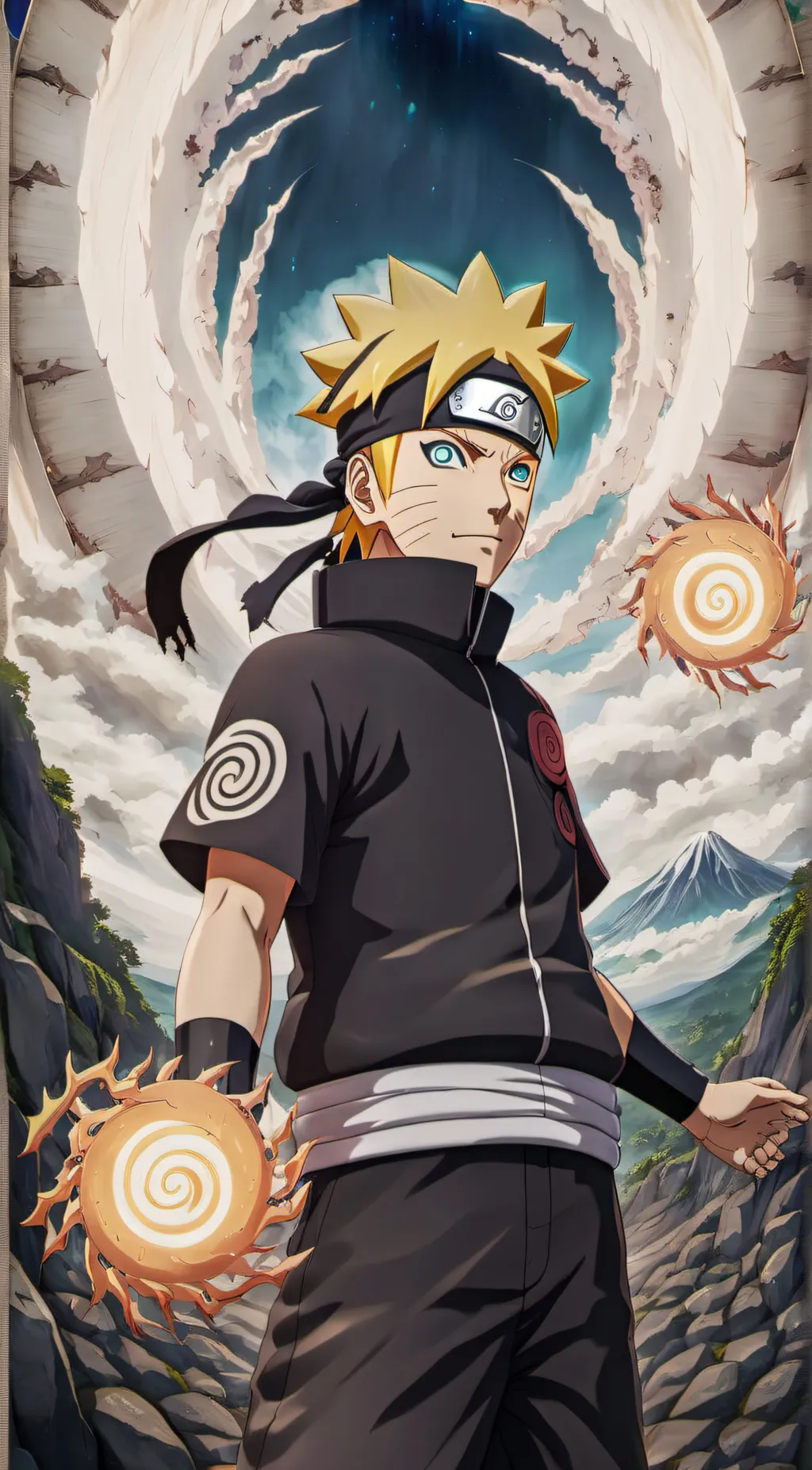 ai character: Naruto x background