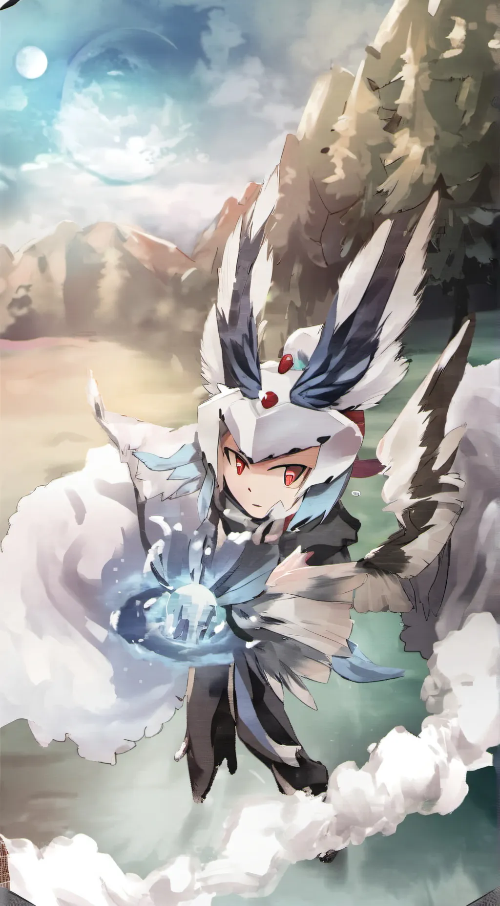 ai character: Ice type Pokémon background