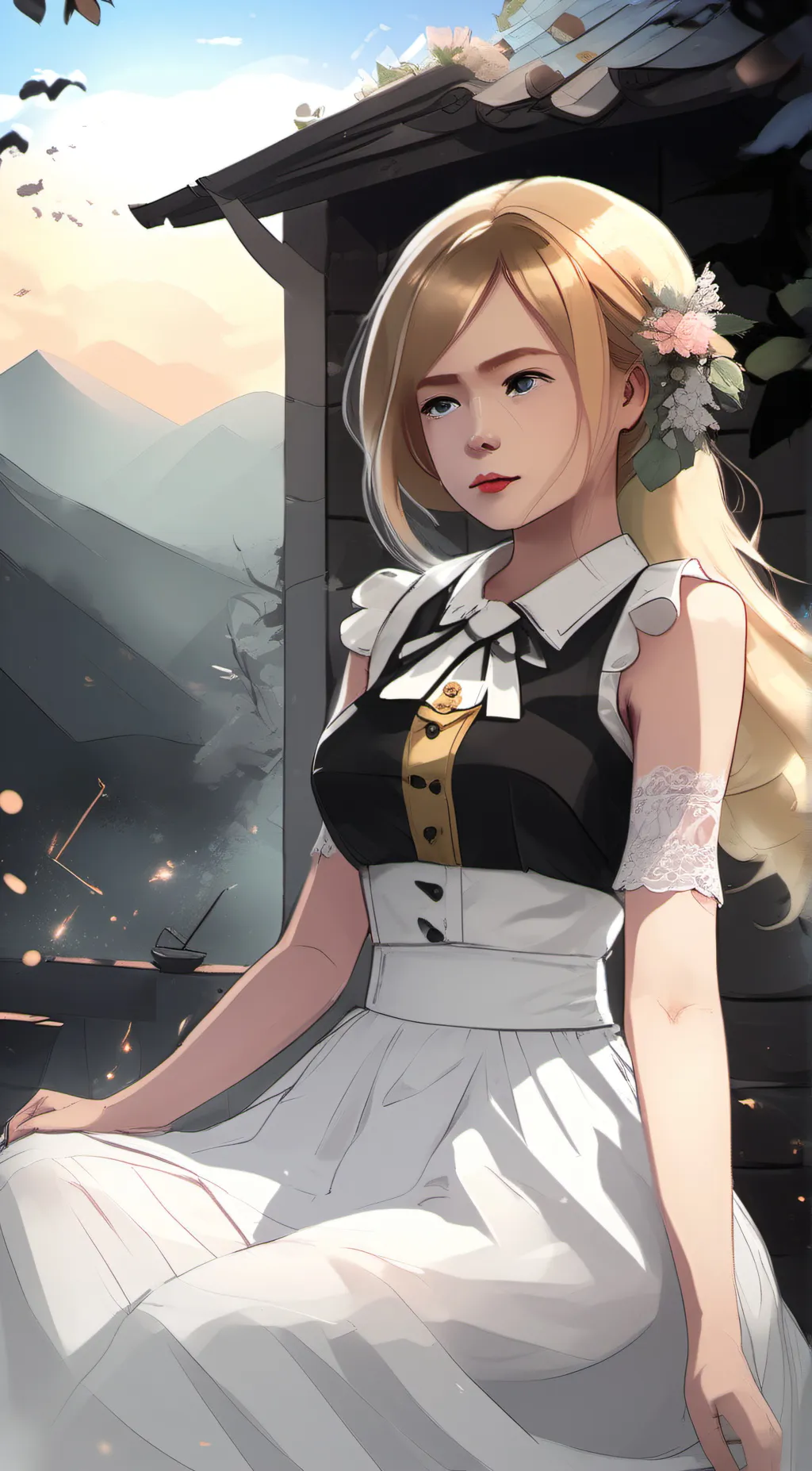 ai character: winter background