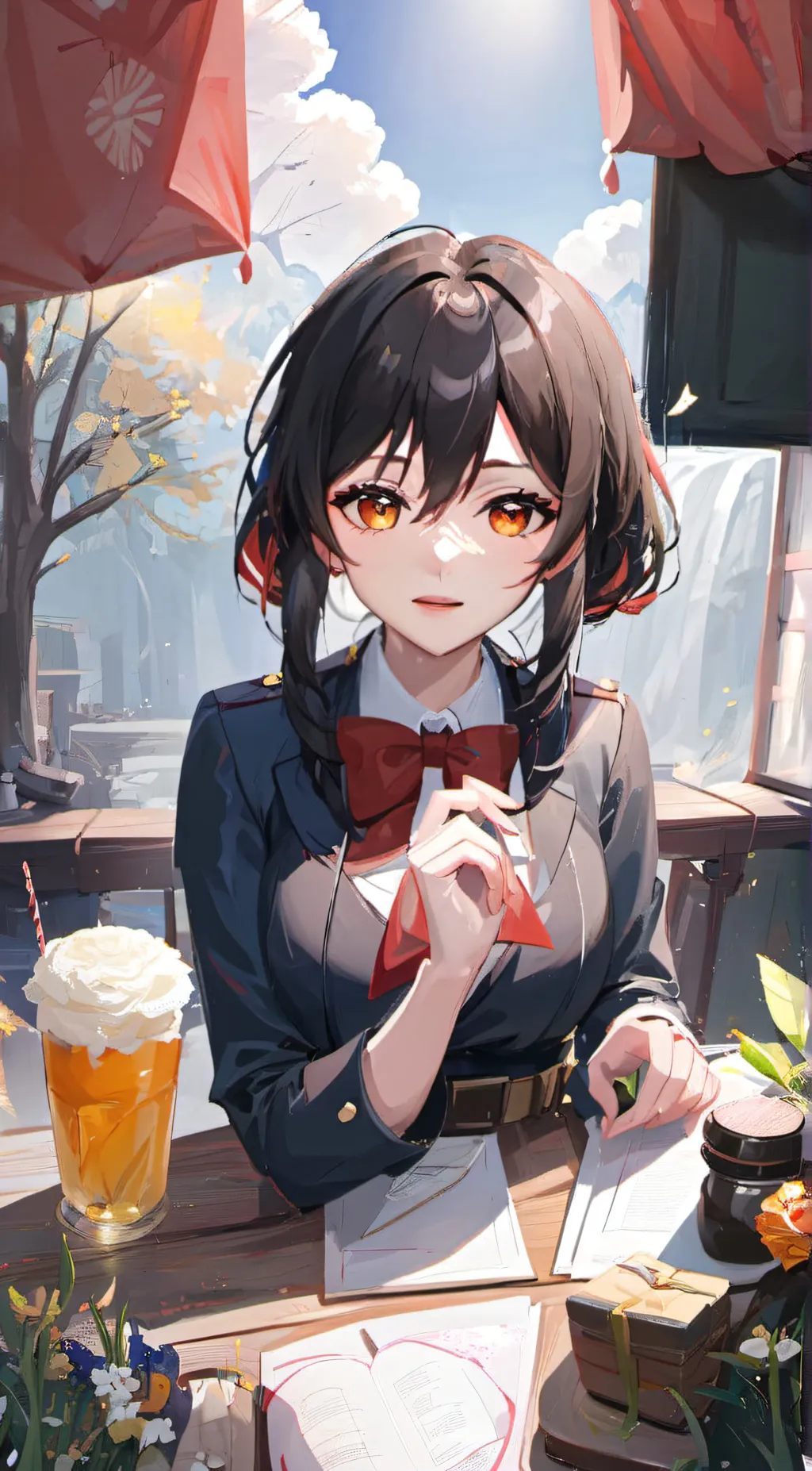 ai character: Rose background