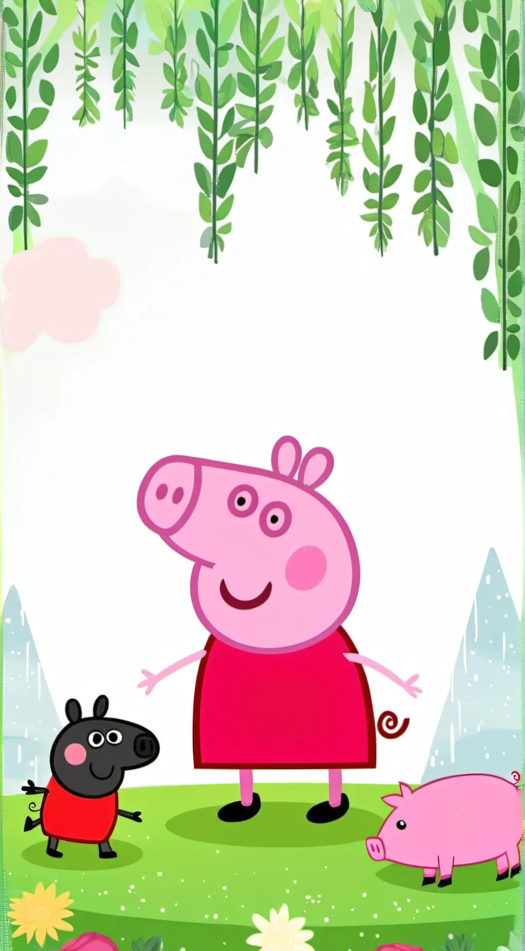 ai character: Peppa pig background