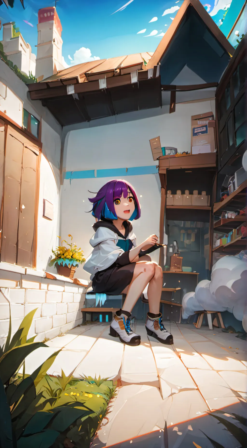 ai character: lunar from funneh background