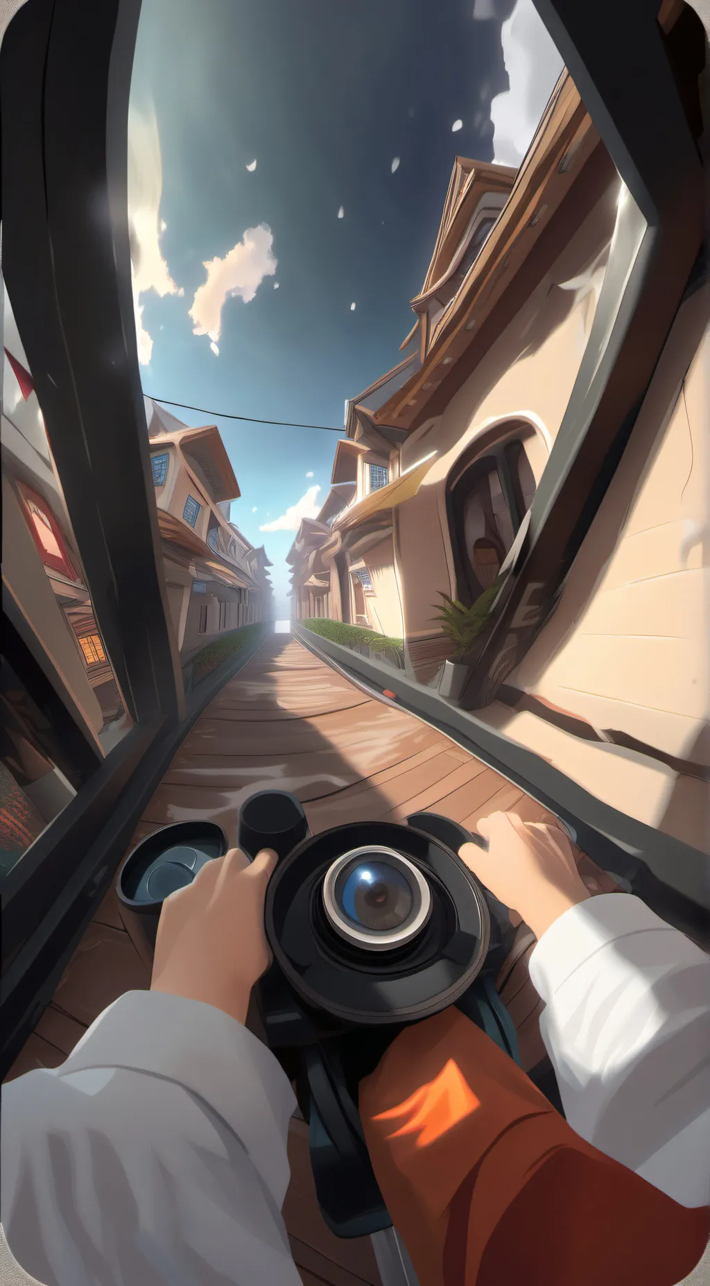 ai character: first person pov  background