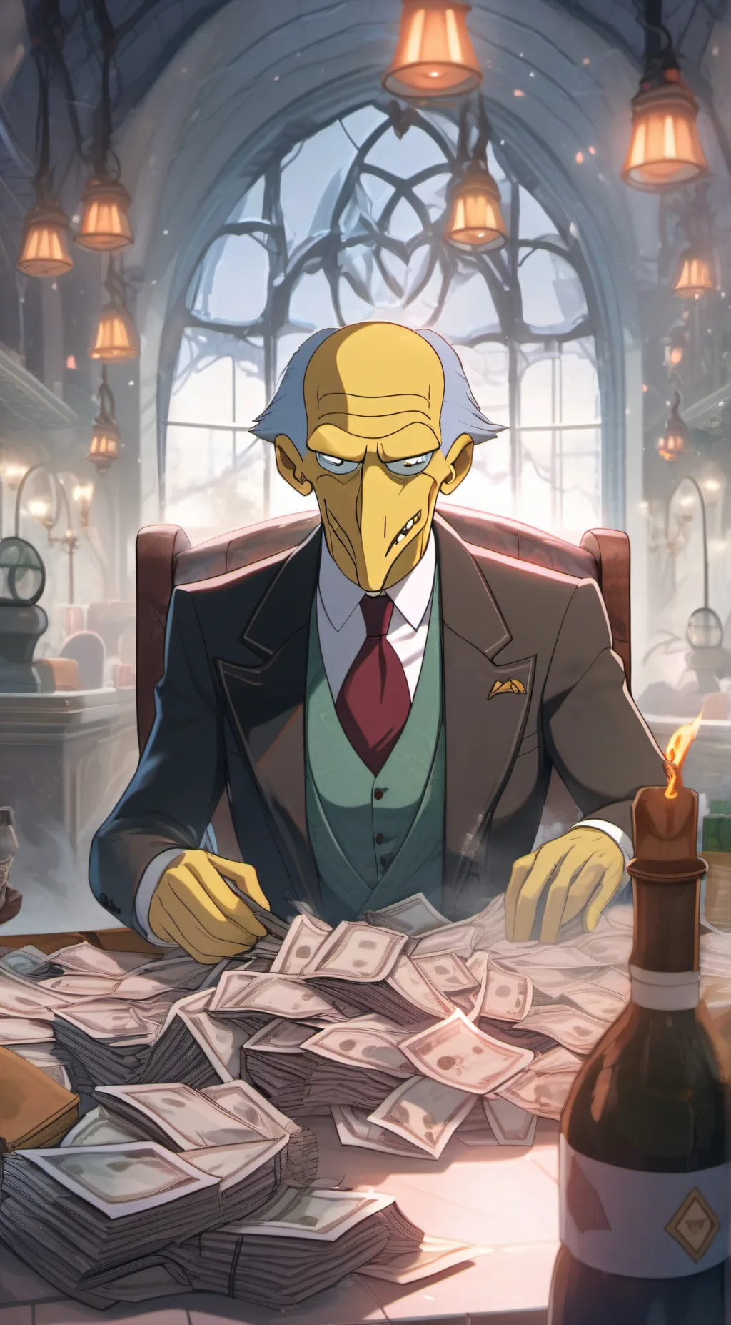 ai character: Mr Burms background