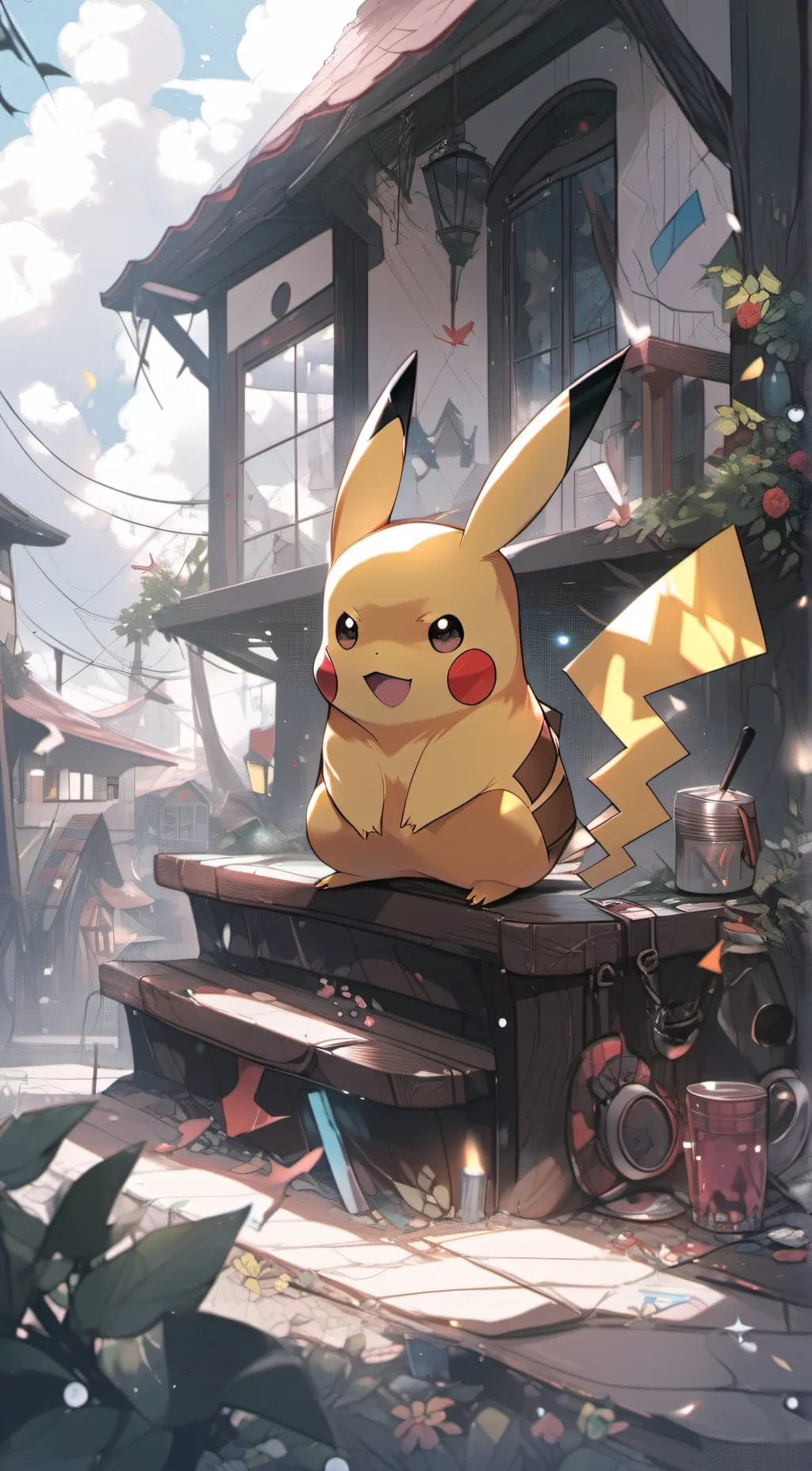 ai character: Pikachu background