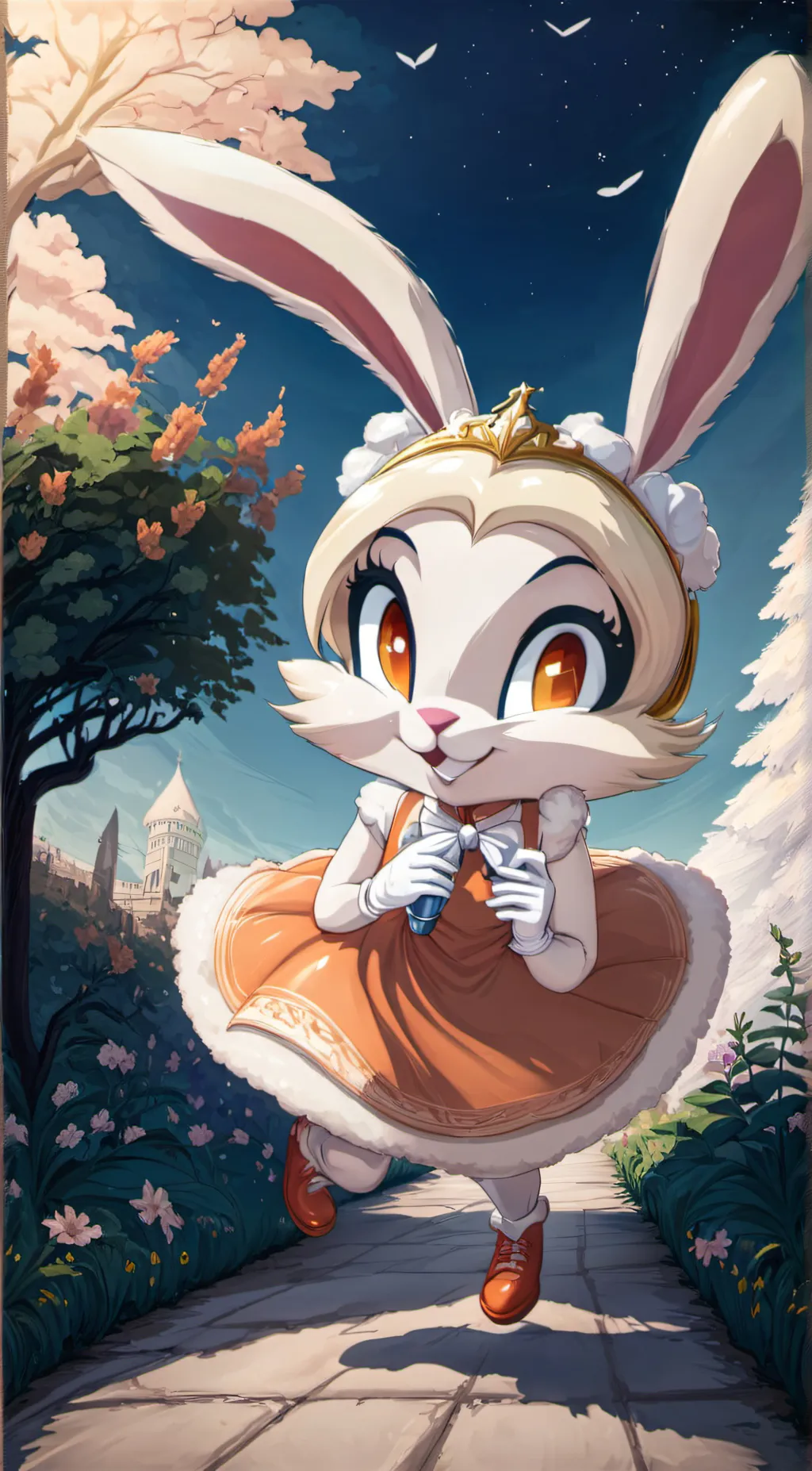 ai character: Cream background