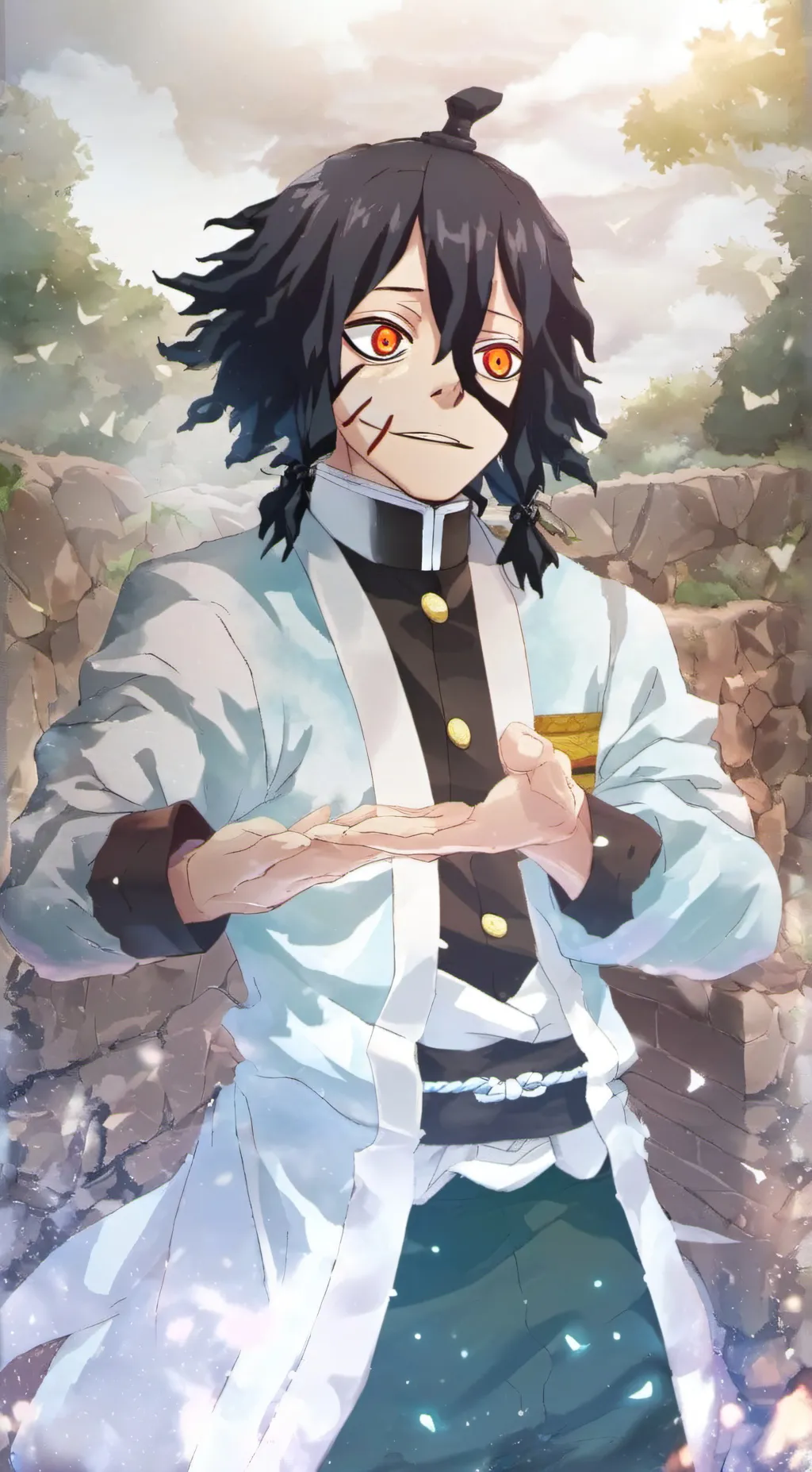 ai character: Obanai iguro background