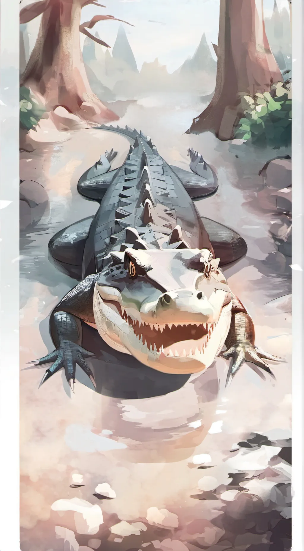 ai character: Croc background