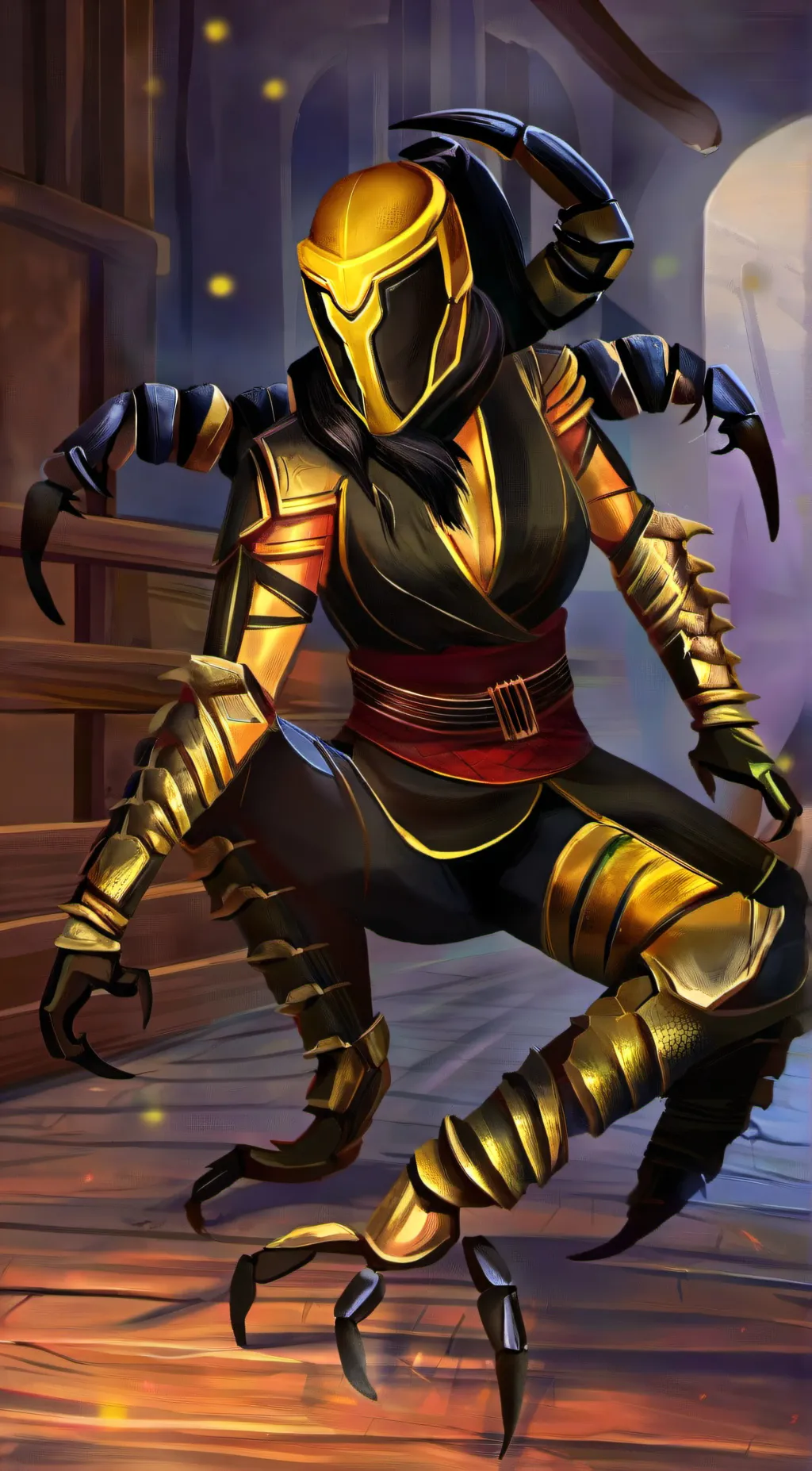 ai character: scorpion  background