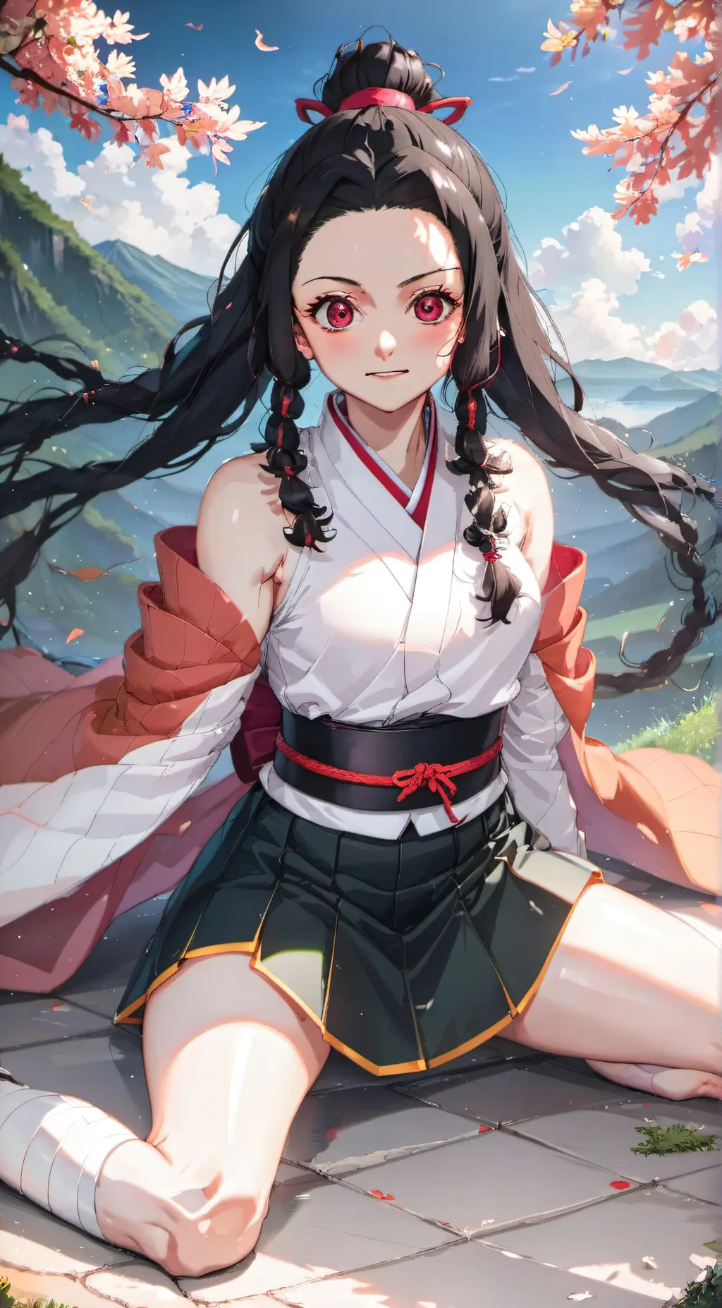 ai character: Nezuko background