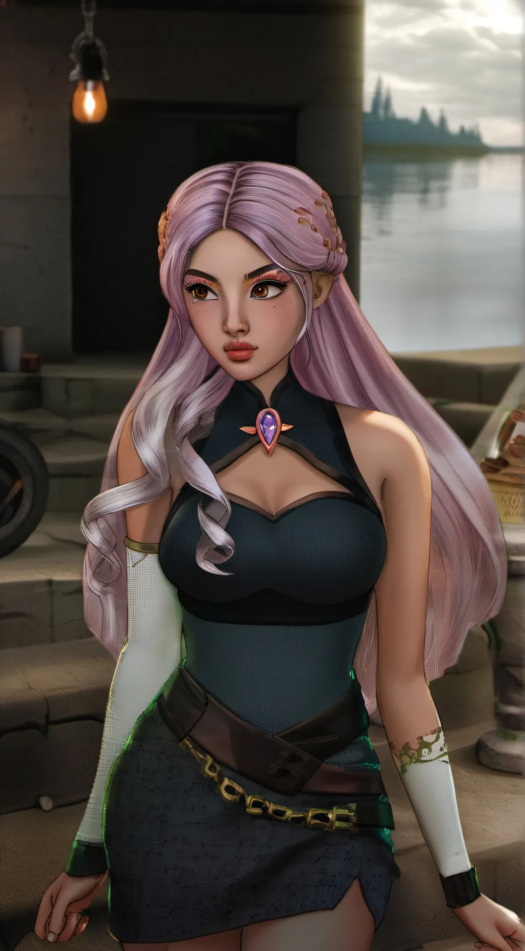 ai character: rose 🌹 background