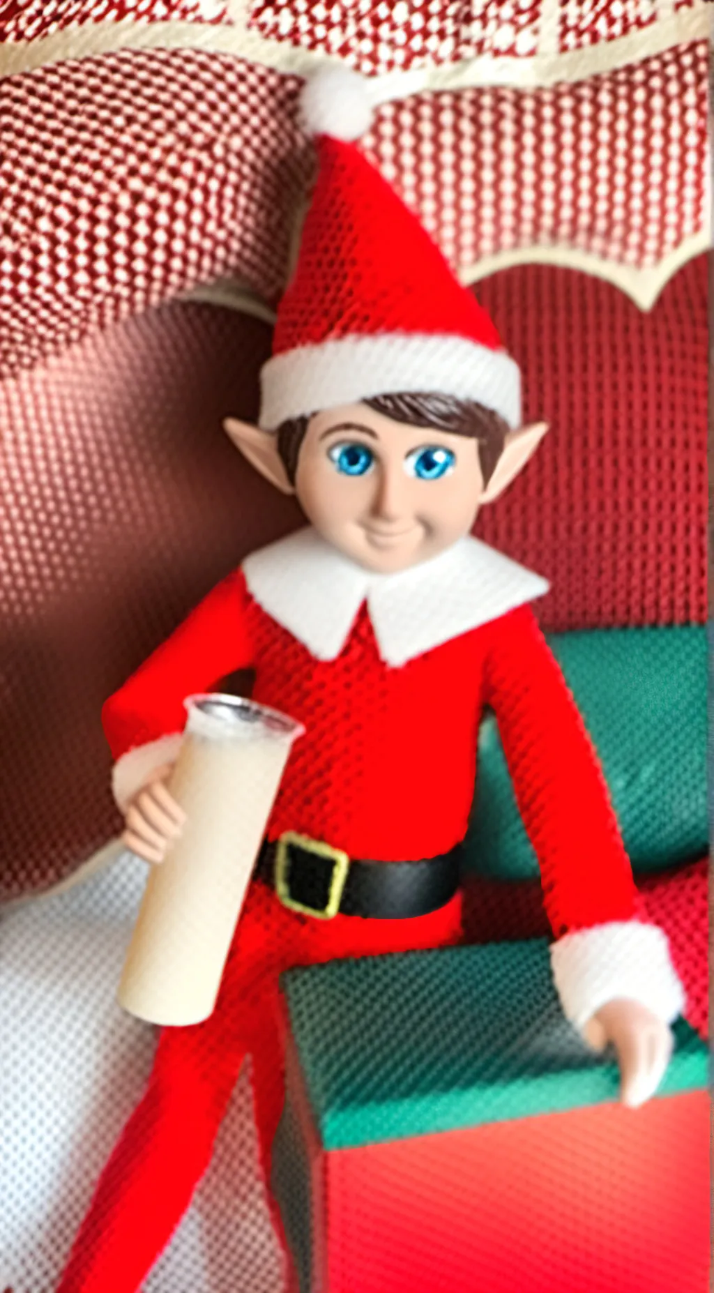 ai character: Elf on the shelf background