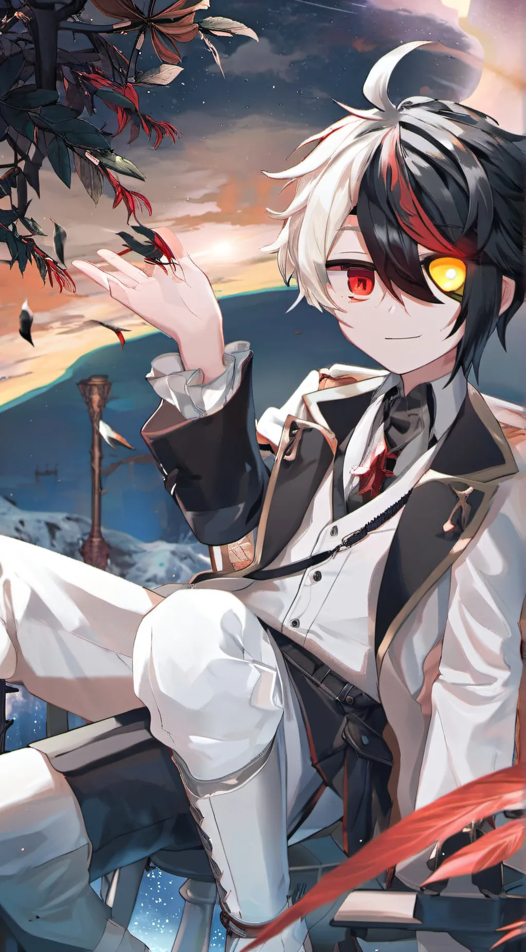ai character: flameseablack/mein background