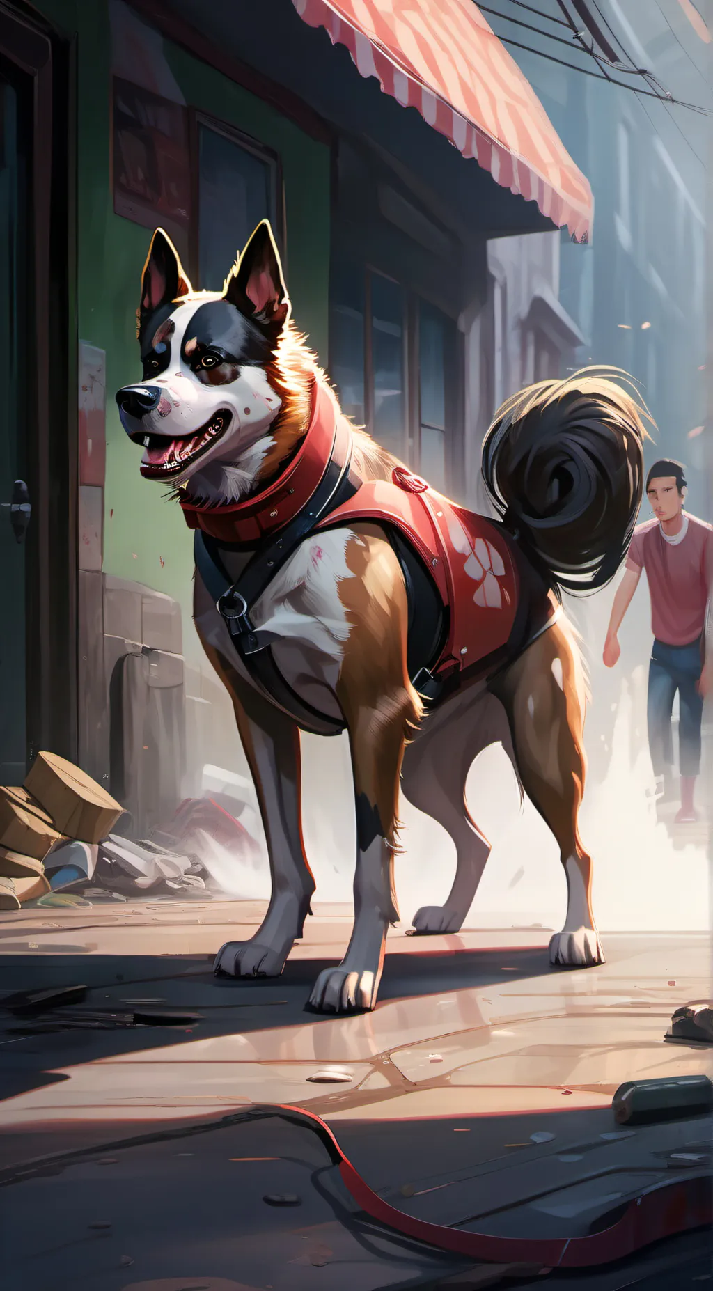 ai character: Rocky background