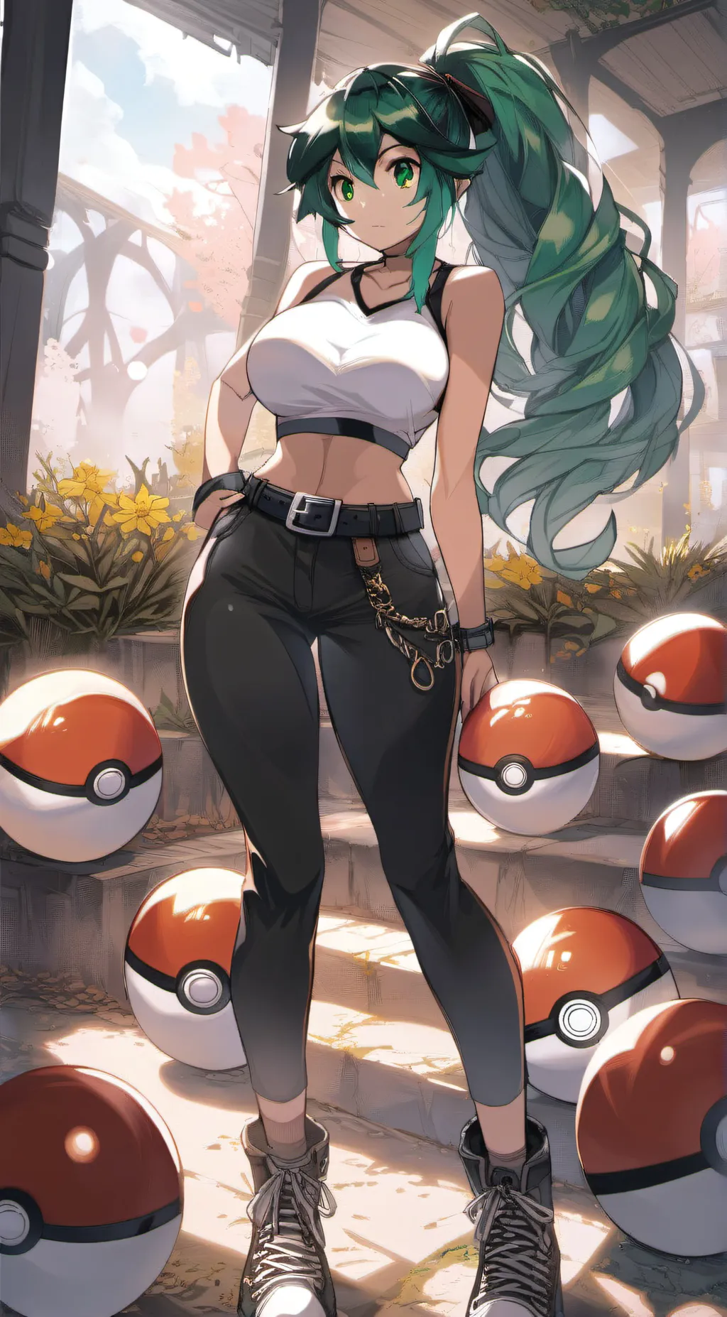 ai character: deku Pokémontrain background